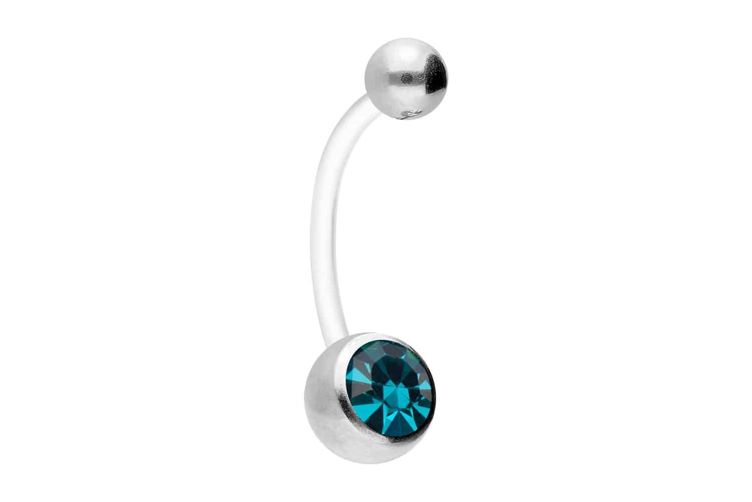 PIERCINGLINE Bauchnabelpiercing PTFE Bananabell mit Chirurgenstahl-Kugeln günstig online kaufen
