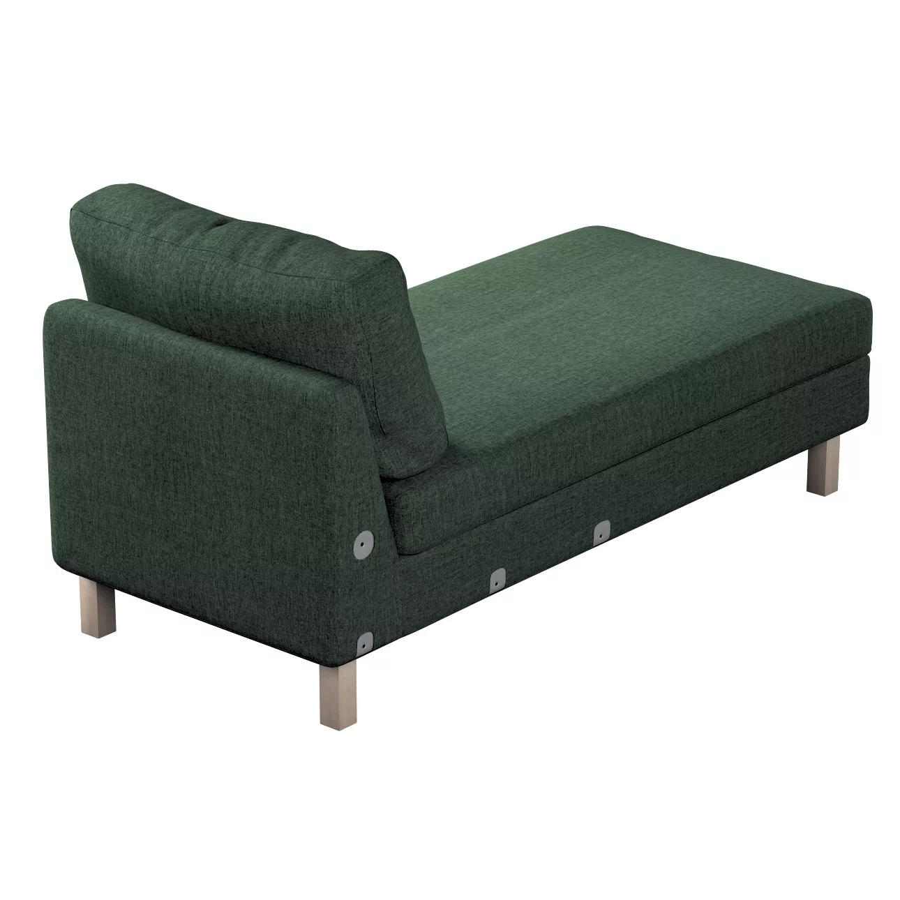 Bezug für Karlstad Recamiere Zustellsofa, kurz, dunkelgrün, Bezug für Karls günstig online kaufen