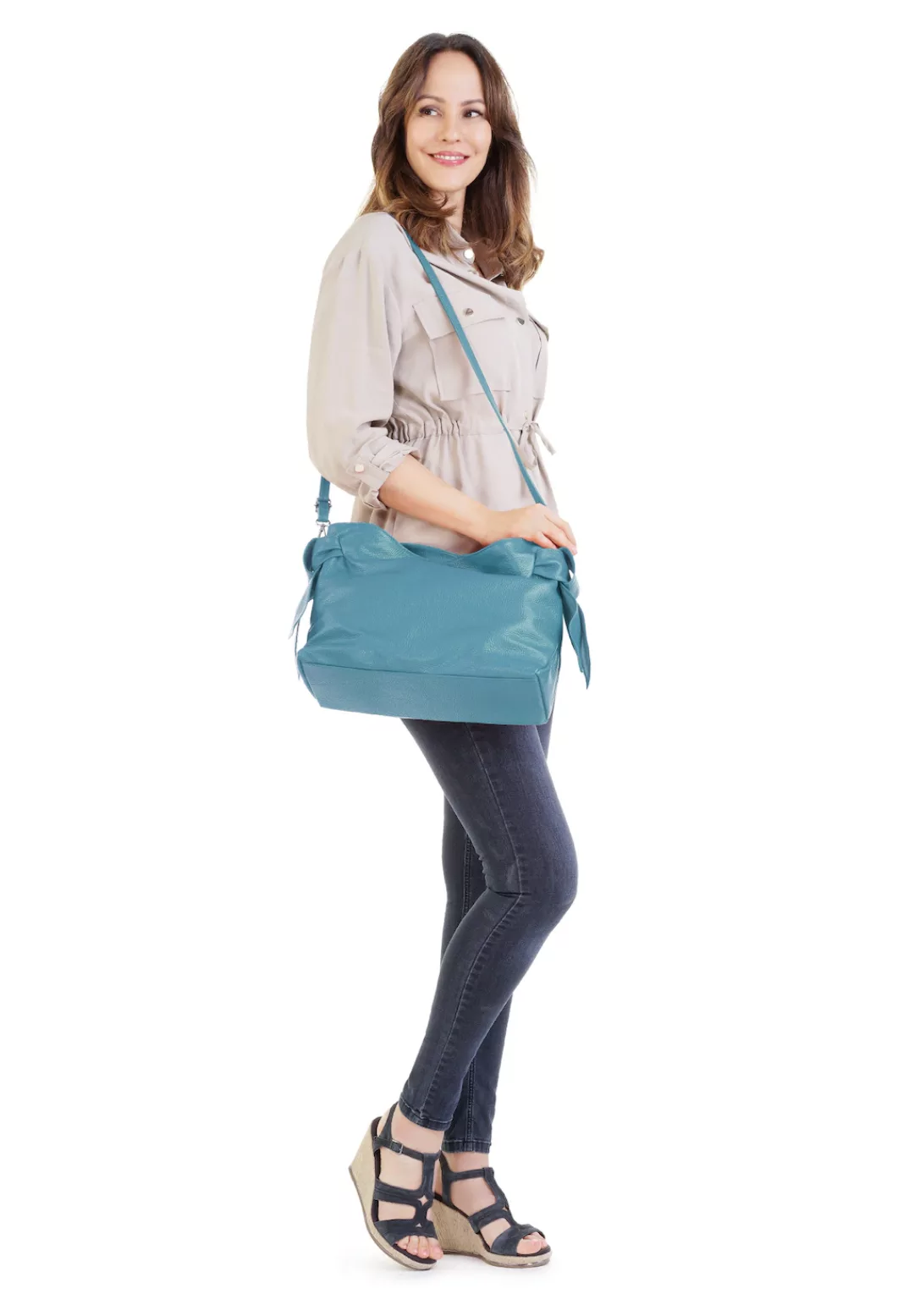 Samantha Look Henkeltasche, echt Leder, Made in Italy günstig online kaufen