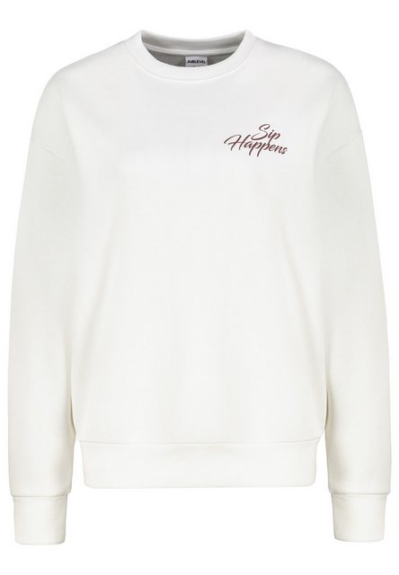 SUBLEVEL Longpullover Sweatshirt mit Dropped Shoulder Print Schriftzug Summ günstig online kaufen