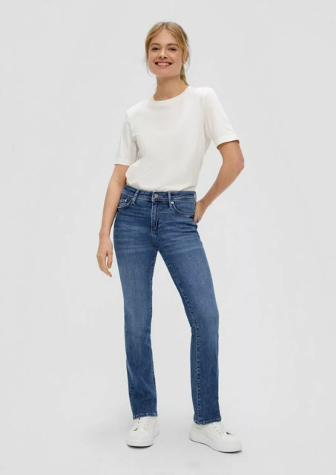 s.Oliver 5-Pocket-Jeans Jeans Beverly / Slim Fit / Mid Rise / Bootcut Leg L günstig online kaufen