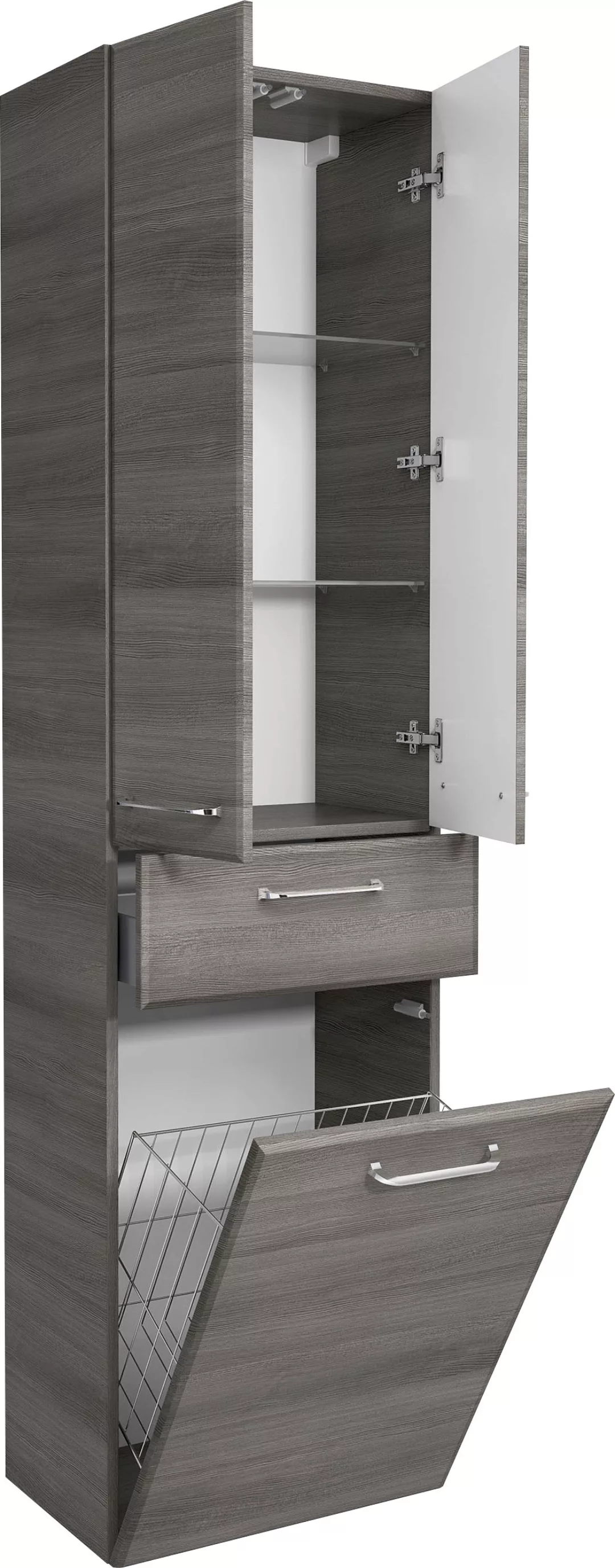 Saphir Hochschrank "Quickset Badschrank 50 cm breit, 2 Türen, 1 Schublade, günstig online kaufen