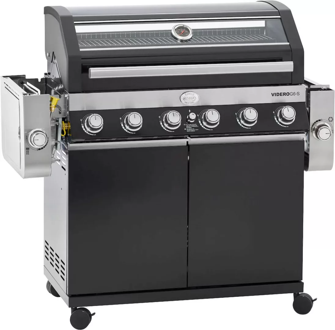 RÖSLE Gasgrill "BBQ-Station VIDERO, 25527", G6-S Schwarz, 6 Brenner, extra günstig online kaufen