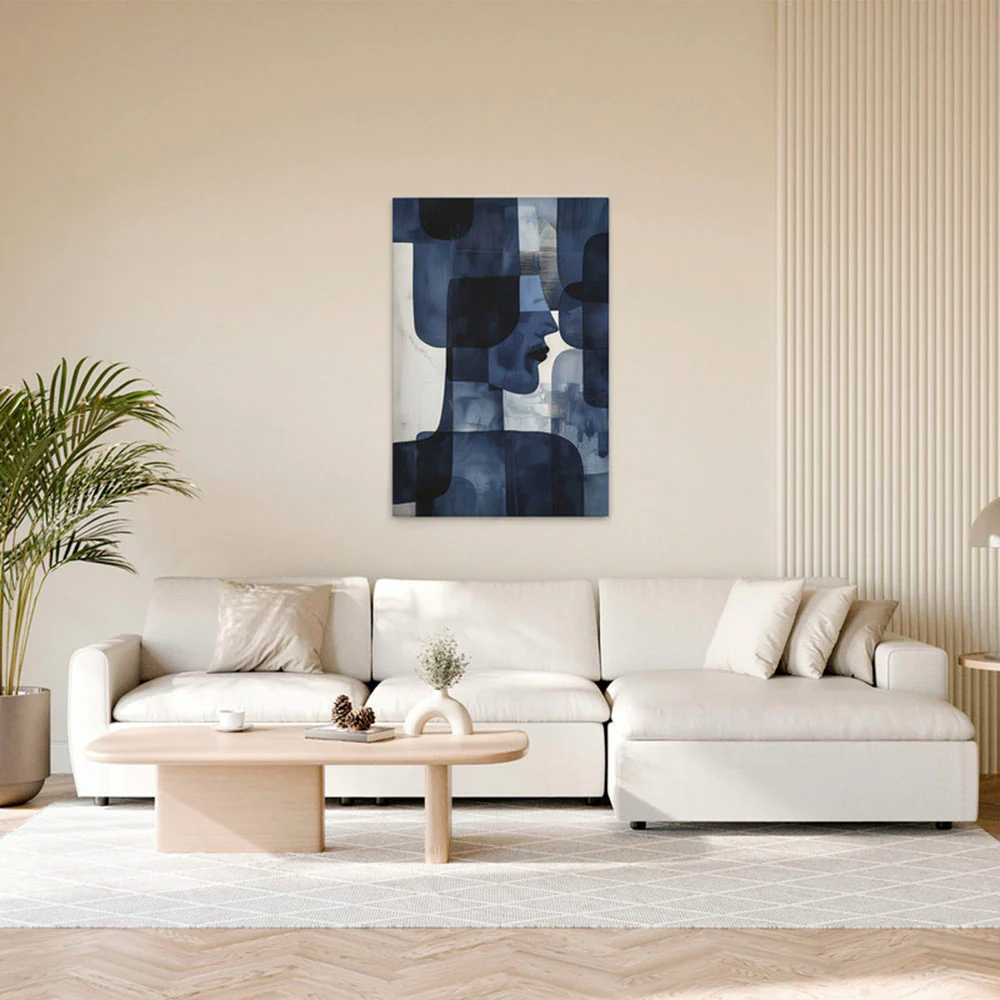 A.S. Création Leinwandbild "Abstract Man - Wandbild Blau Weiß Keilrahmen Ku günstig online kaufen