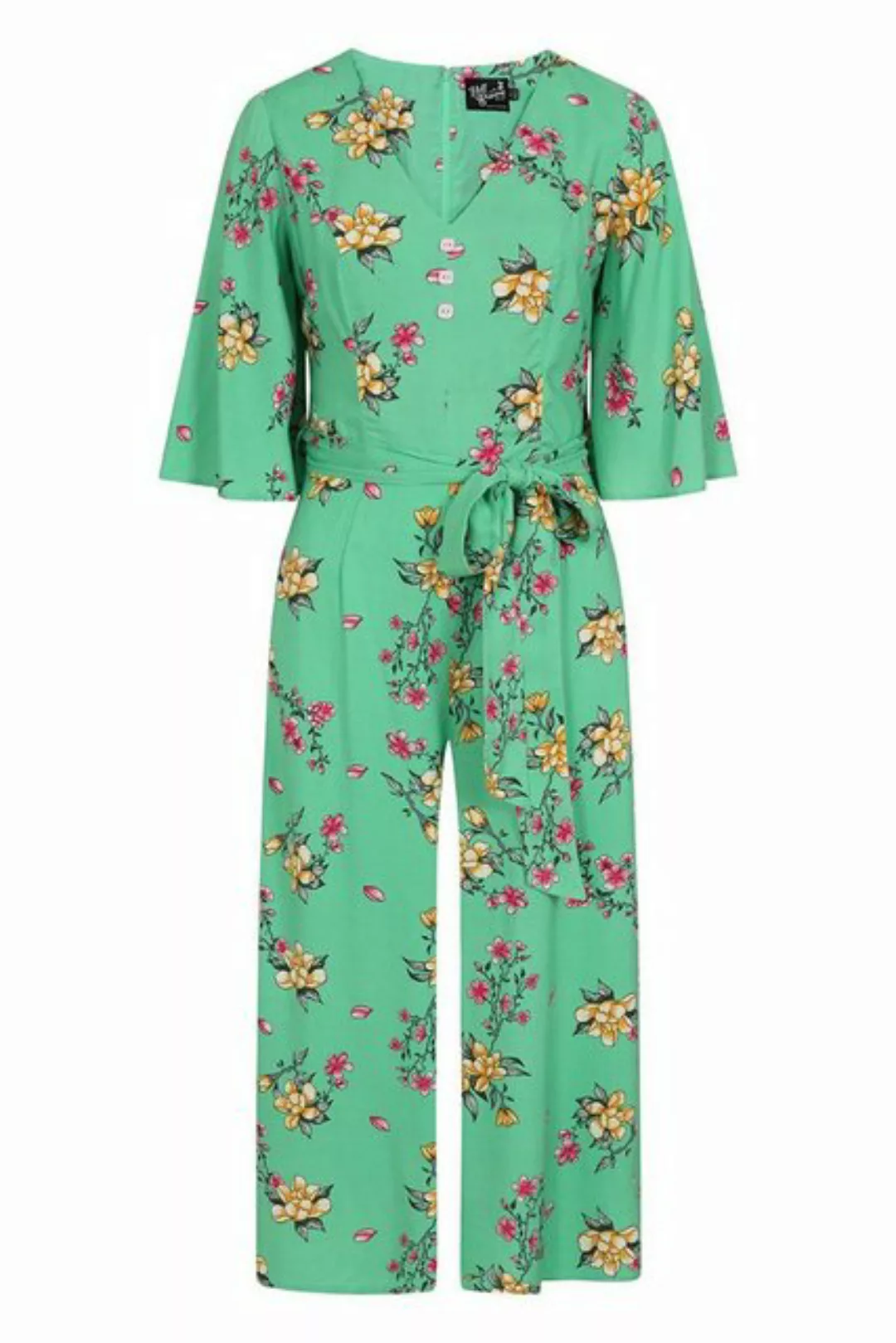 Hell Bunny Jumpsuit Adelina Vintage Retro Blumen Print günstig online kaufen