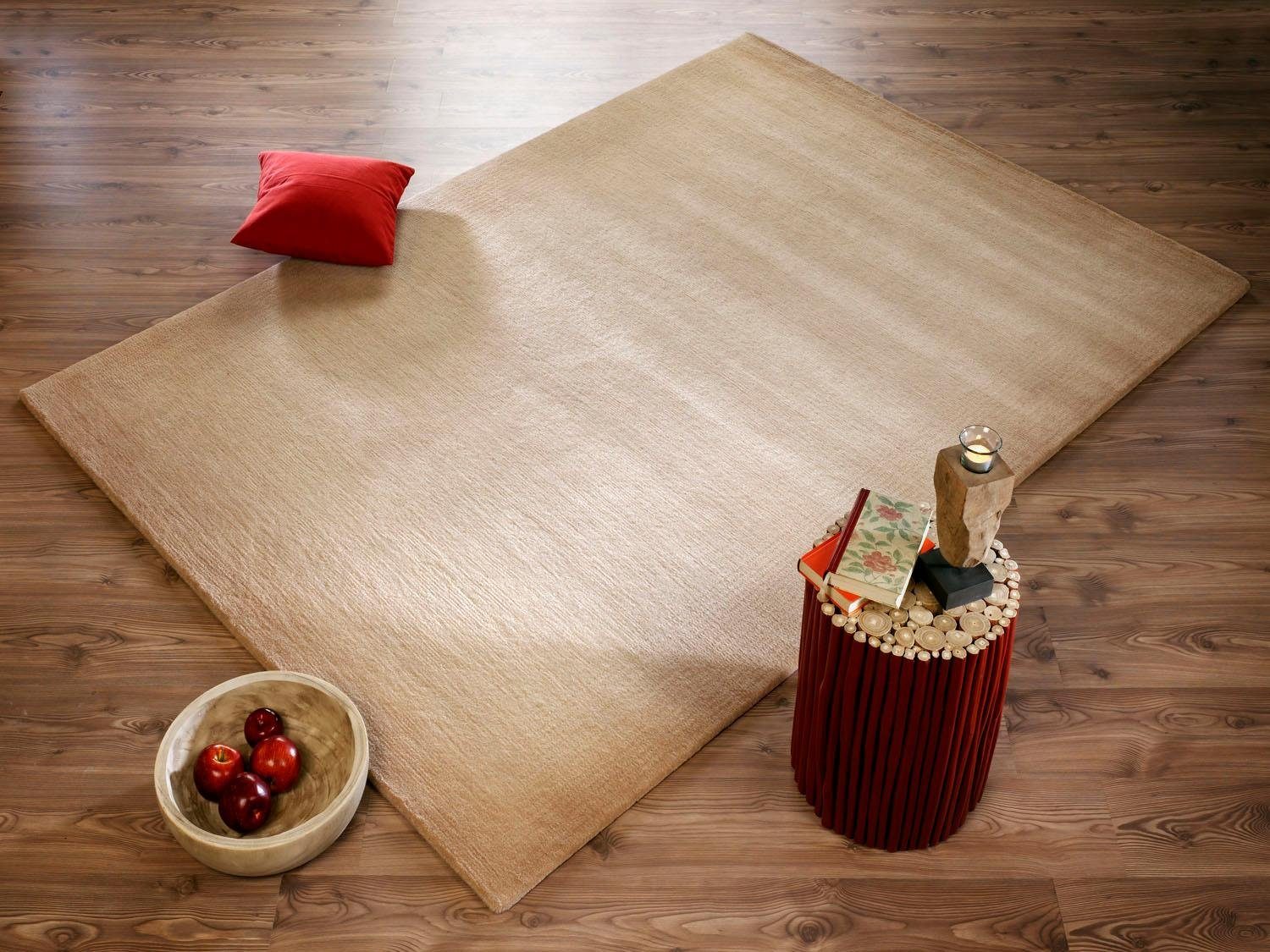 Handgeknüpfter Naturteppich  Vinciano Tami ¦ beige ¦ Wolle ¦ Maße (cm): B: günstig online kaufen