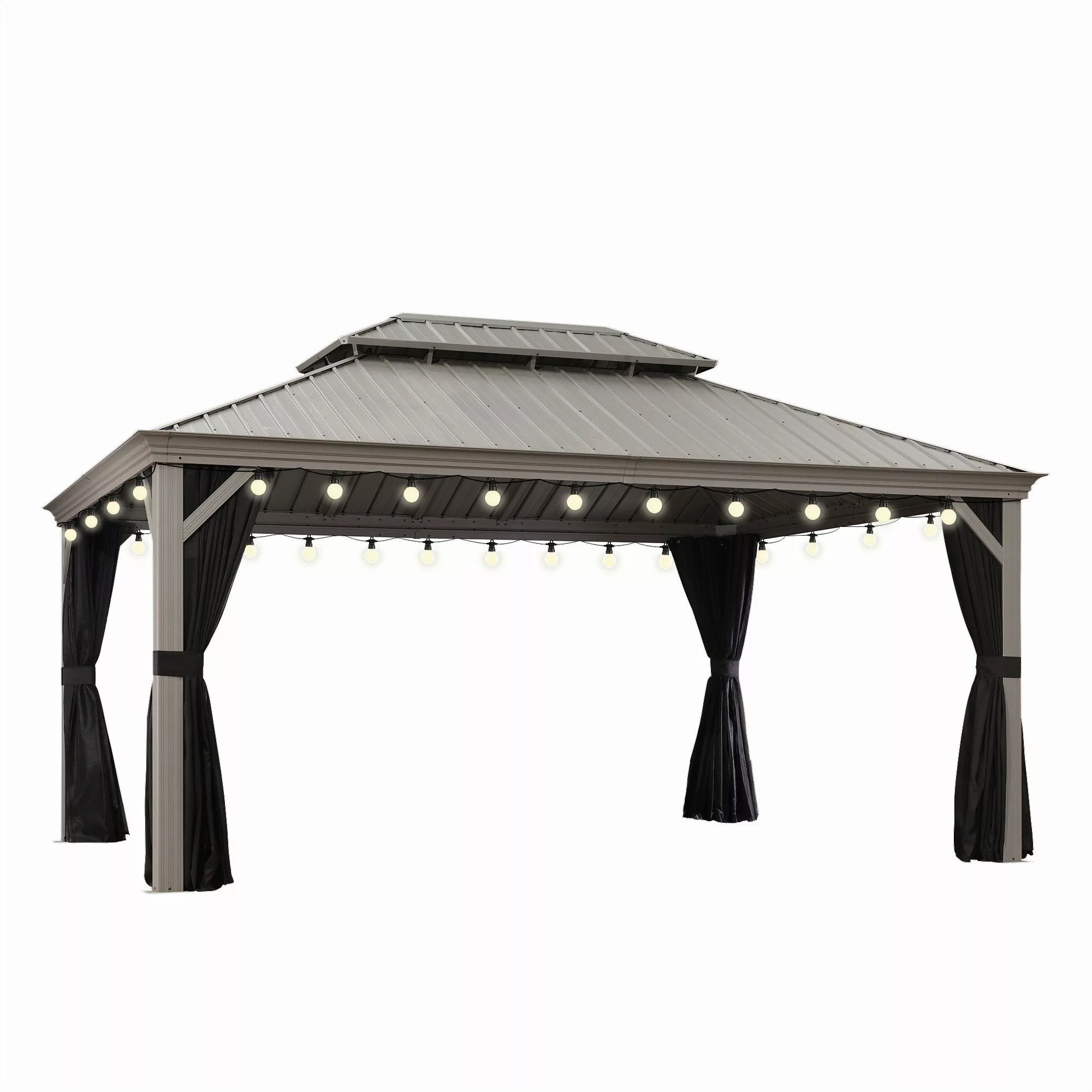 PURPLE LEAF Pavillon Hardtop Aluminium Gazebo günstig online kaufen