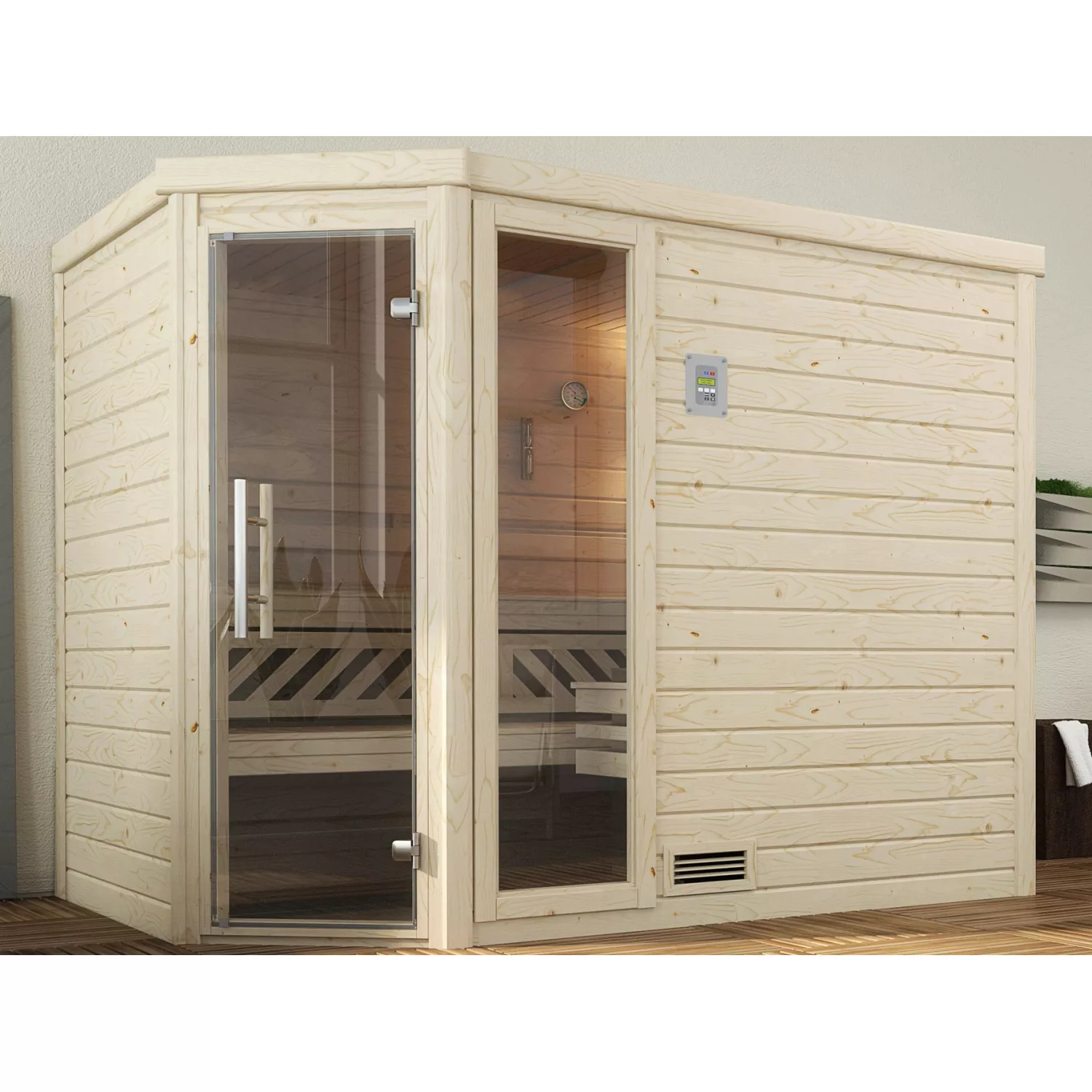 weka Sauna »Turku«, (Set), 7,5 kW-Ofen mit digitaler Steuerung günstig online kaufen