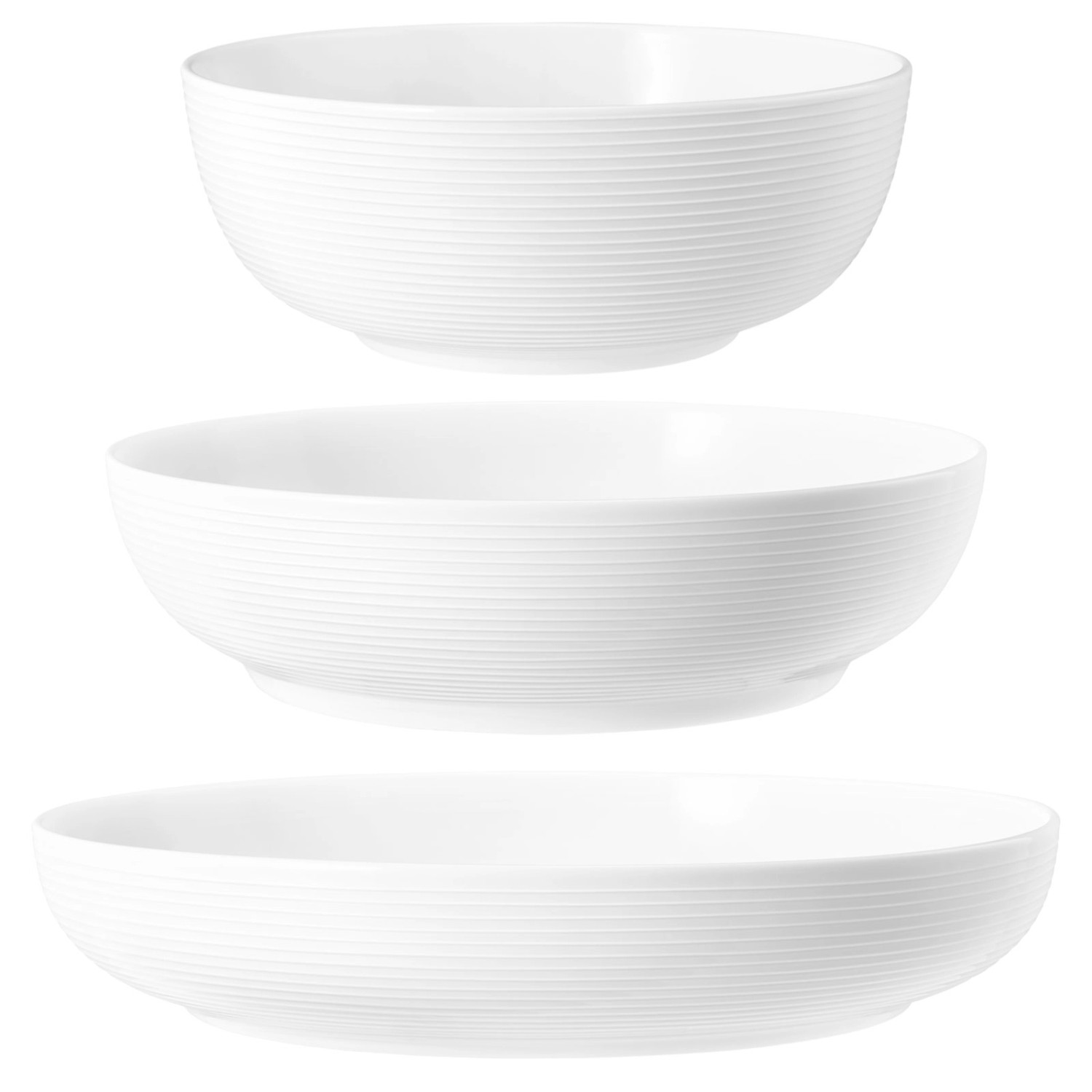 Seltmann Weiden Beat Coor Glaze Foodbowl Set 3-teilig Weiß günstig online kaufen