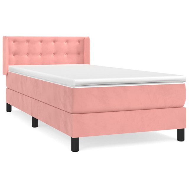 vidaXL Boxspringbett mit Matratze Rosa 90x200 cm Samt1469248 günstig online kaufen