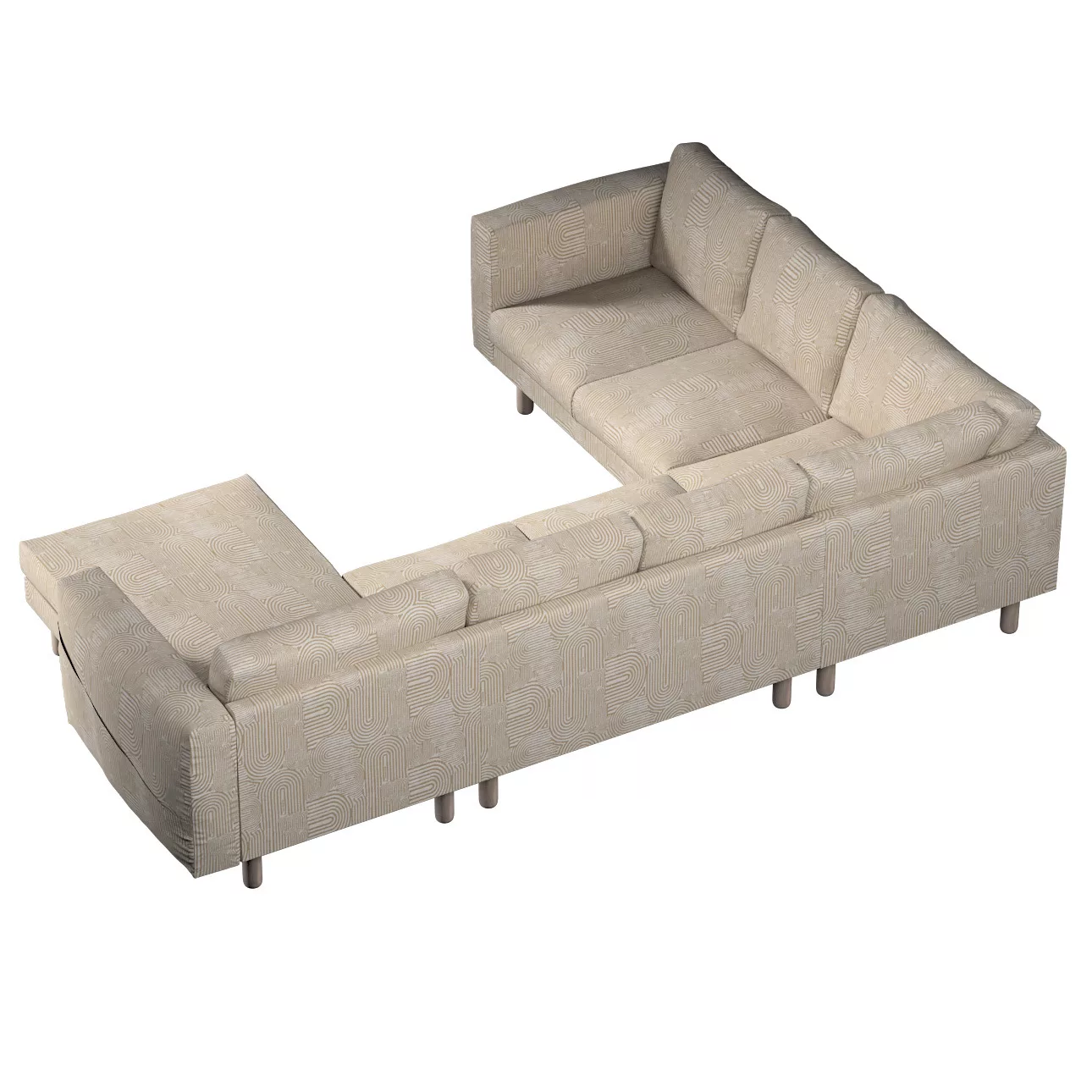 Bezug für Norsborg 5-Sitzer Ecksofa mit Recamiere, beige-ecru, Norsborg Bez günstig online kaufen