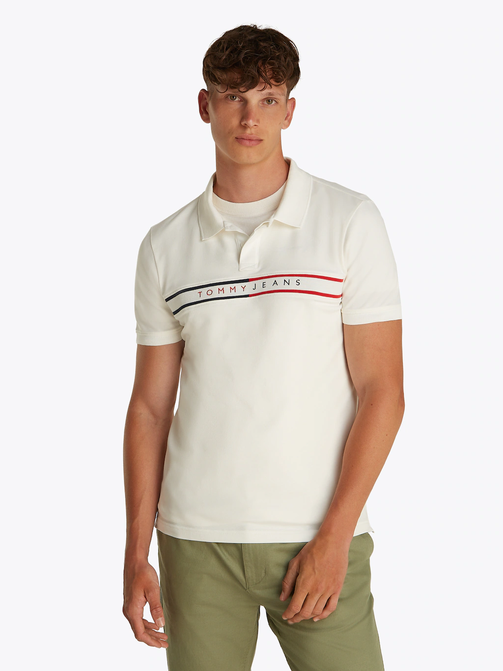 Tommy Jeans Poloshirt "TJM SLIM CHEST FLAG POLO", Mit Rundhalsausschnitt günstig online kaufen