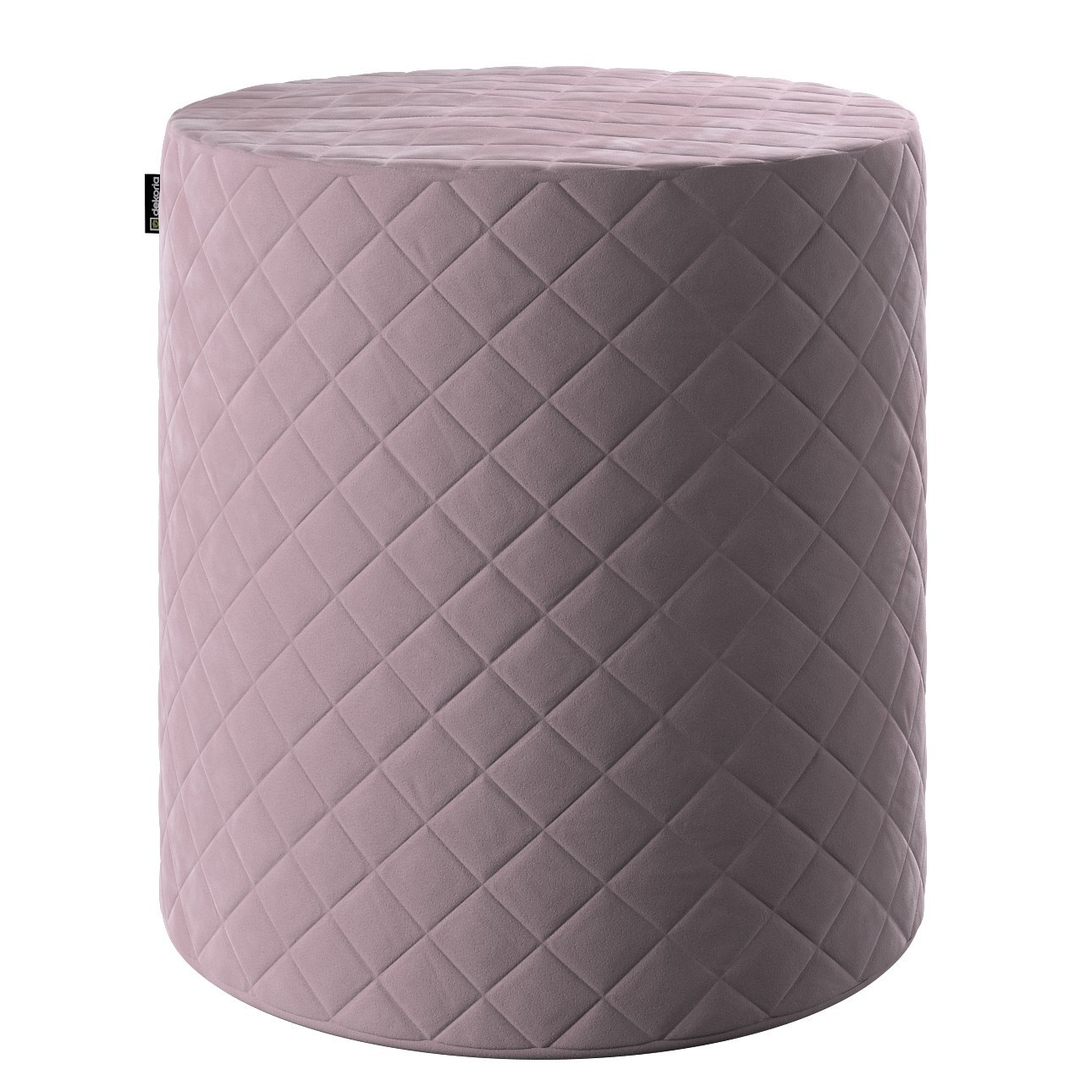 Pouf Barrel gesteppt, rosa, ø 40 x 40 cm, Velvet (704-14) günstig online kaufen