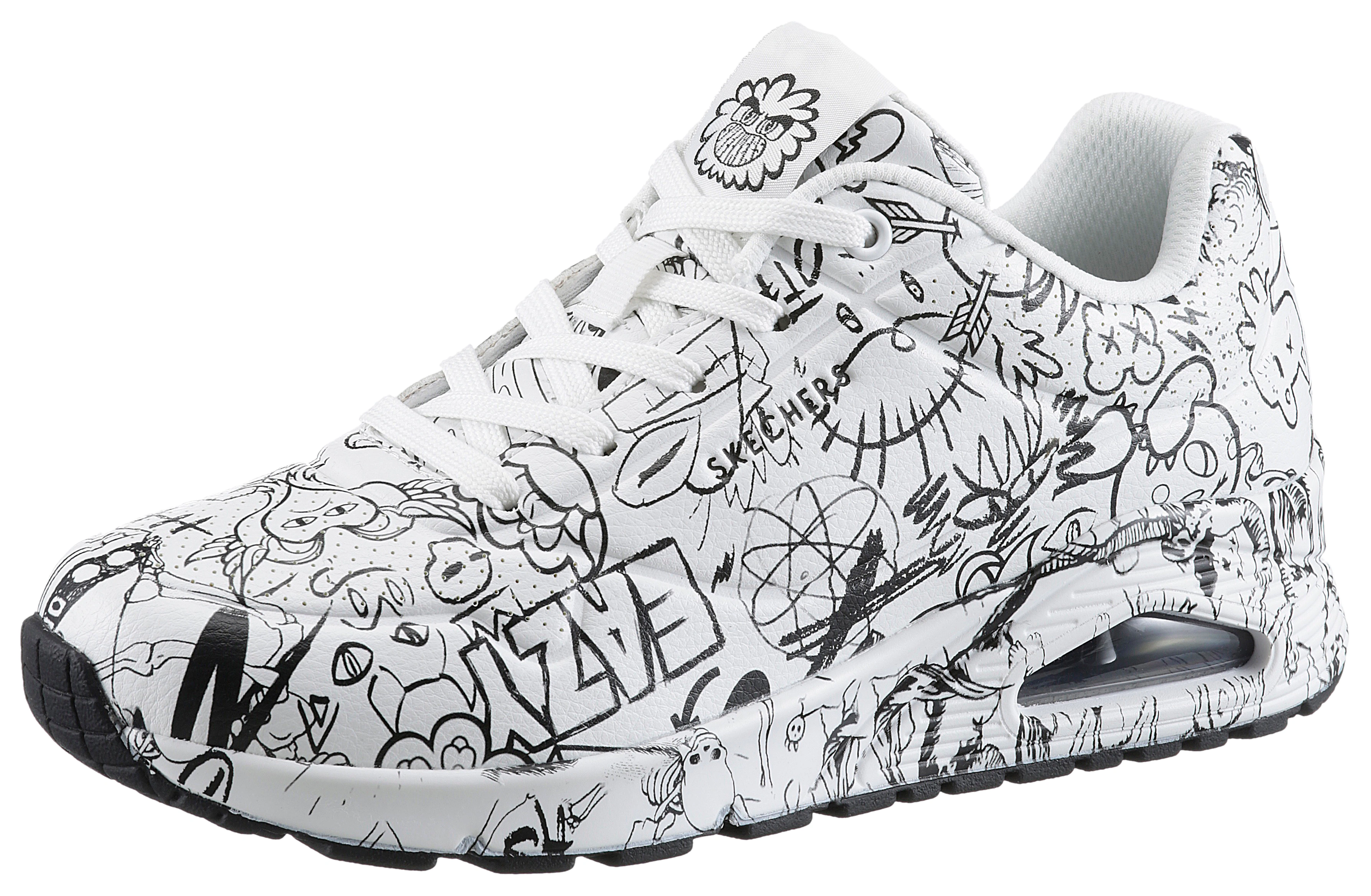 Skechers Sneaker "UNO-PROCESS SKETCH", mit coolem Sketchprint, Freizeitschu günstig online kaufen