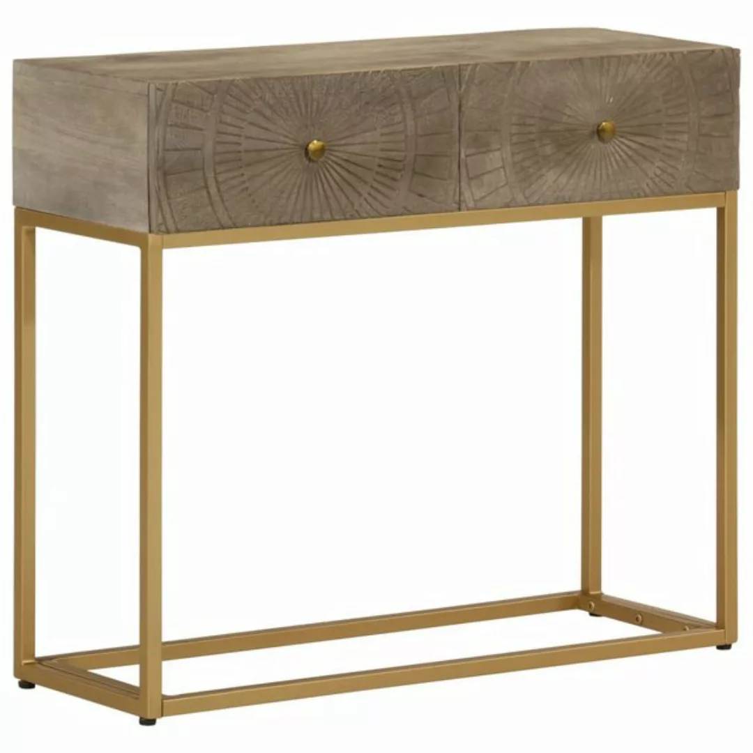 vidaXL Fächerschrank Konsolentisch 90x30x76 cm Massivholz Mango und Eisen ( günstig online kaufen