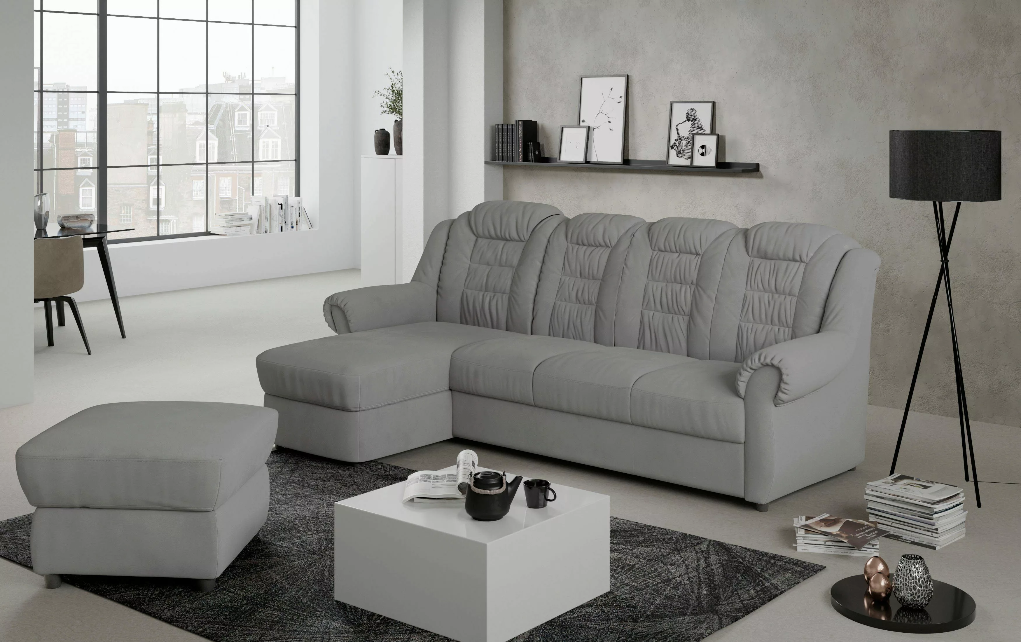 Home affaire Ecksofa "Boston L-Form", mit hoher Rückenlehne, wahlweise mit günstig online kaufen