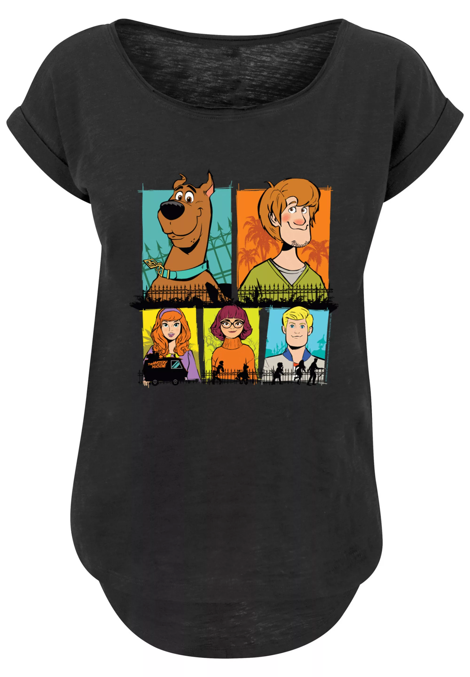 F4NT4STIC T-Shirt "Long Cut T-Shirt Scooby Doo Group Frames", Damen,Premium günstig online kaufen