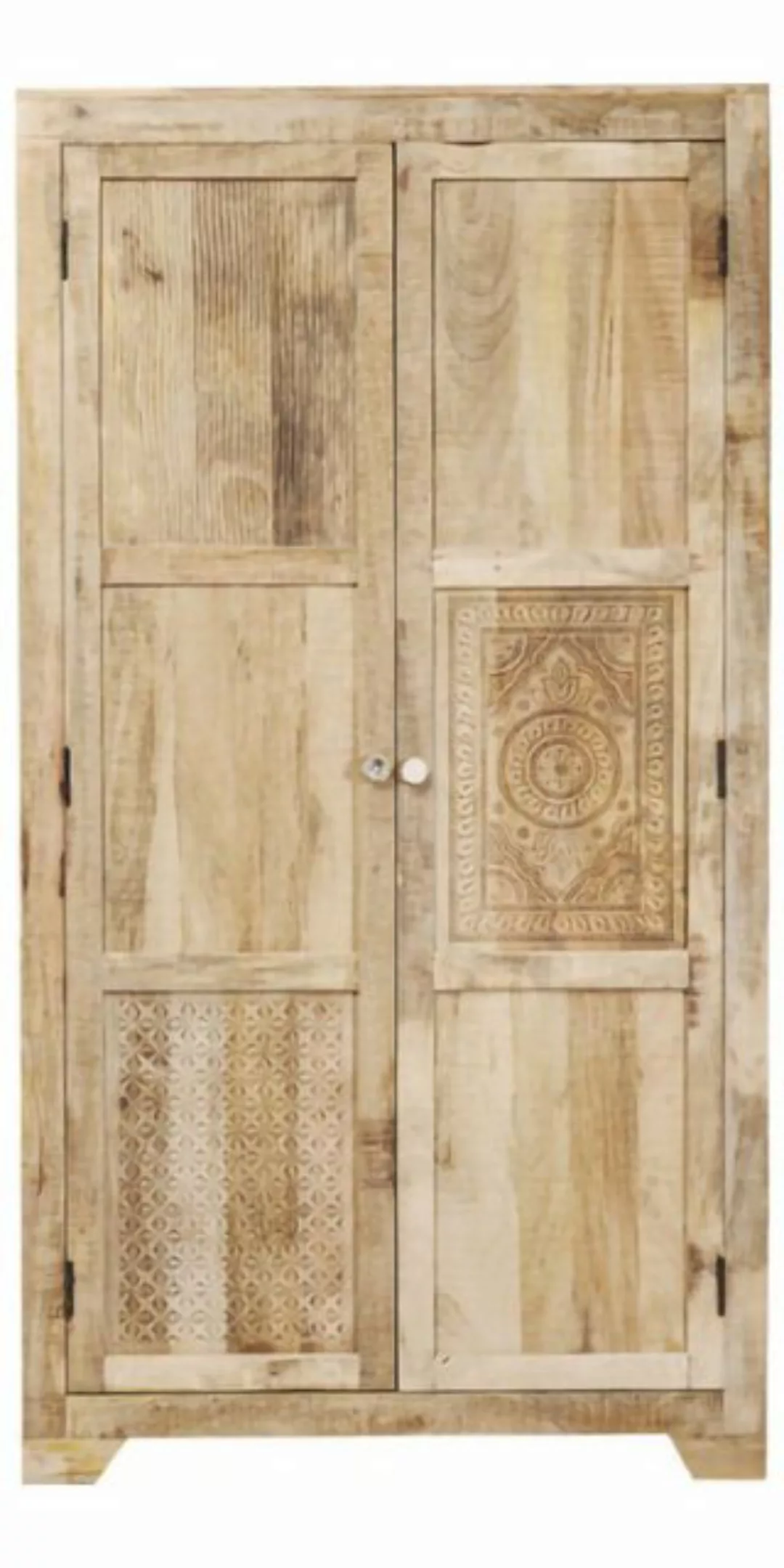 Indischesmoebelhausde Kleiderschrank Schrank Manu 120x200x60 aus Mangoholz günstig online kaufen