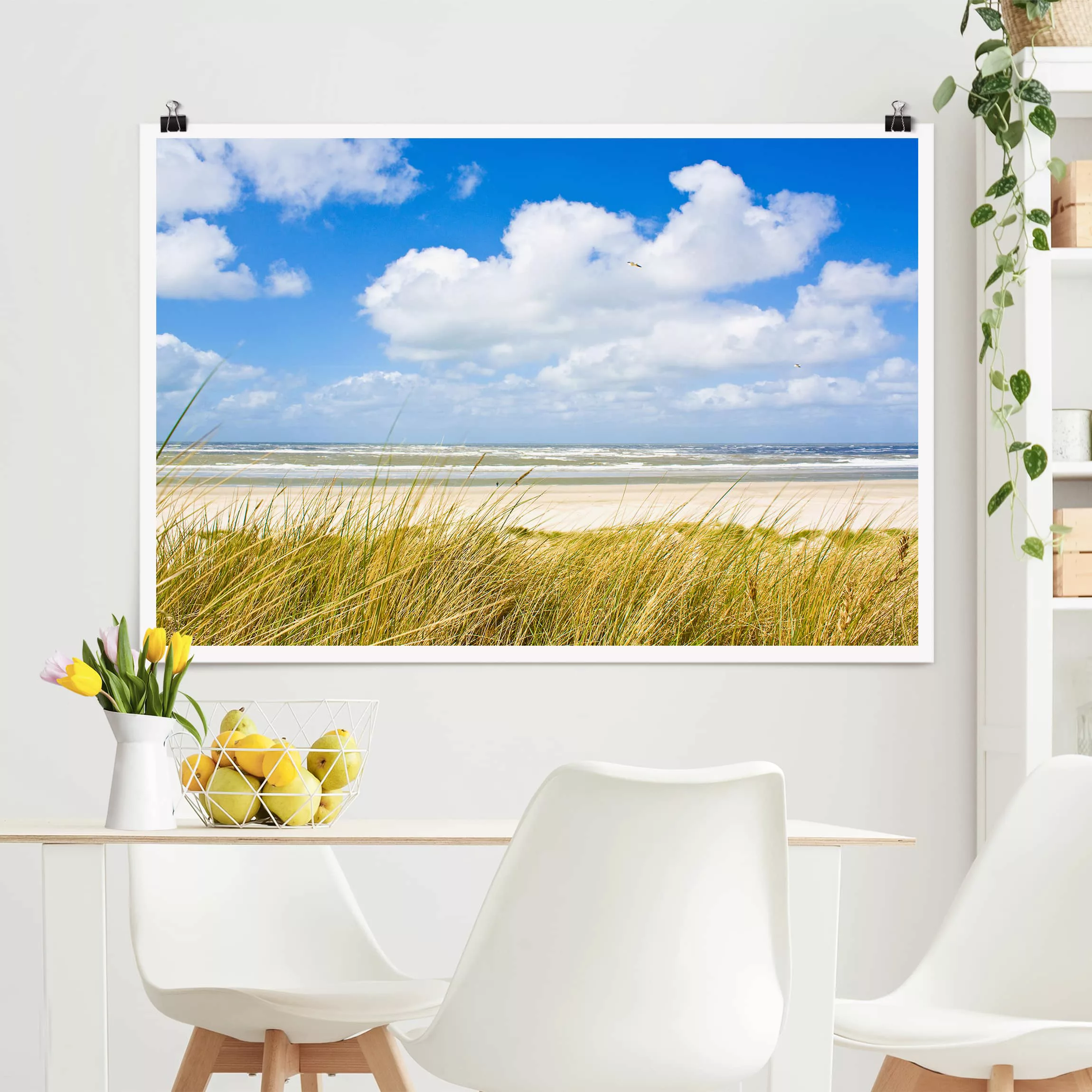 Poster Strand - Querformat An der Nordseeküste günstig online kaufen