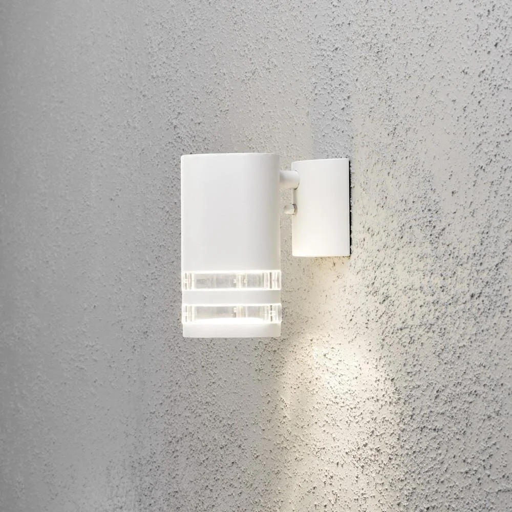 Moderne Wandleuchte Modena aus Aluminium in weiß und Acrylglas in klar, mit günstig online kaufen