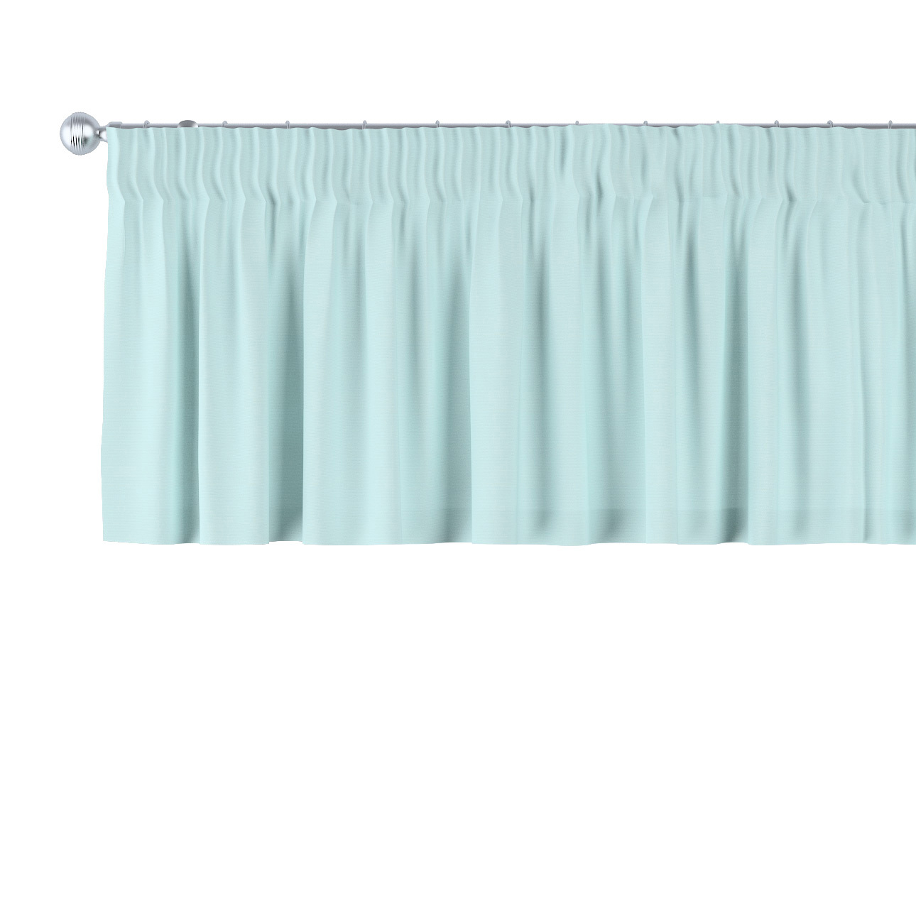 Kurzgardine mit Kräuselband, hellblau, 260 x 40 cm, Cotton Panama (702-10) günstig online kaufen