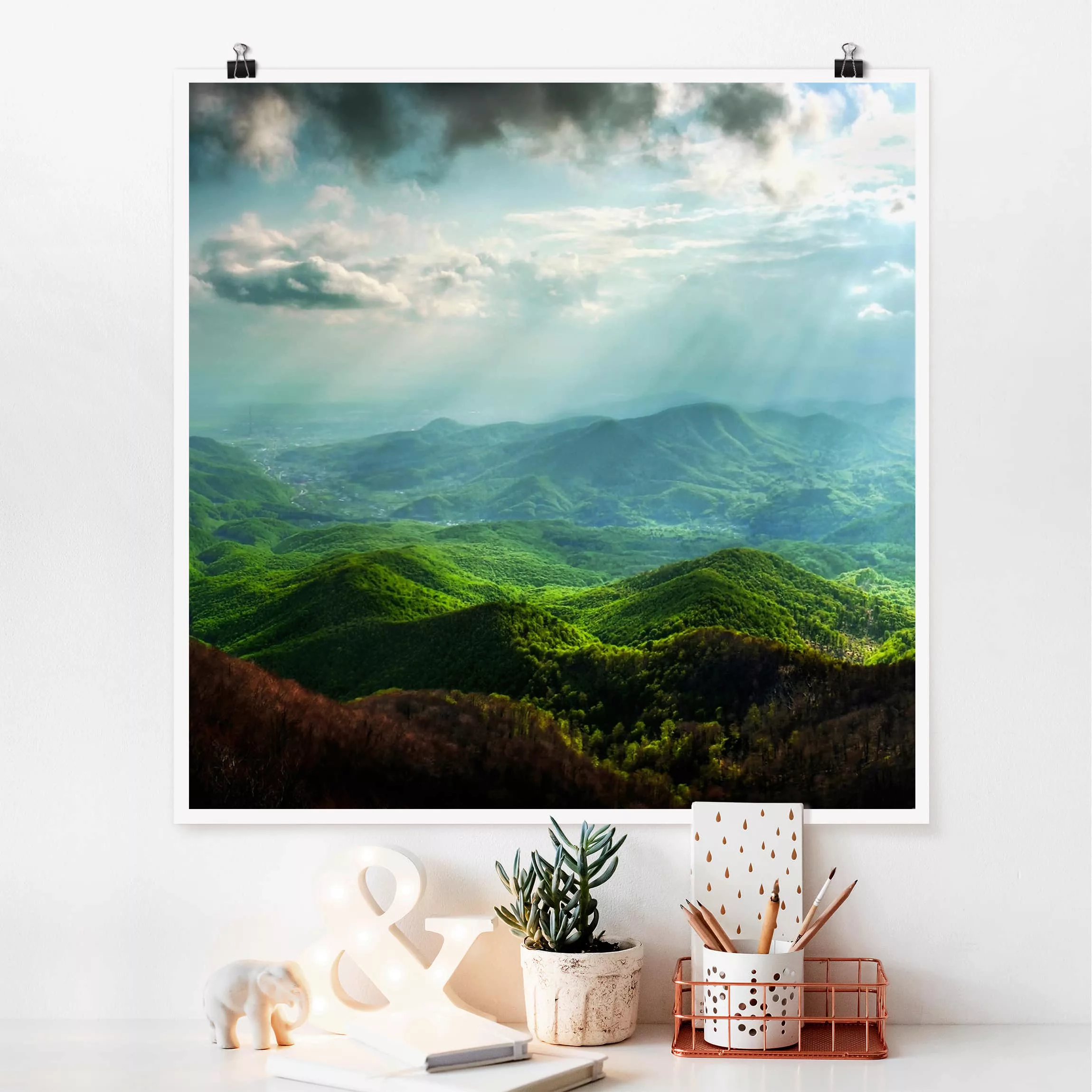 Poster Natur & Landschaft - Quadrat Heavenly Ground günstig online kaufen