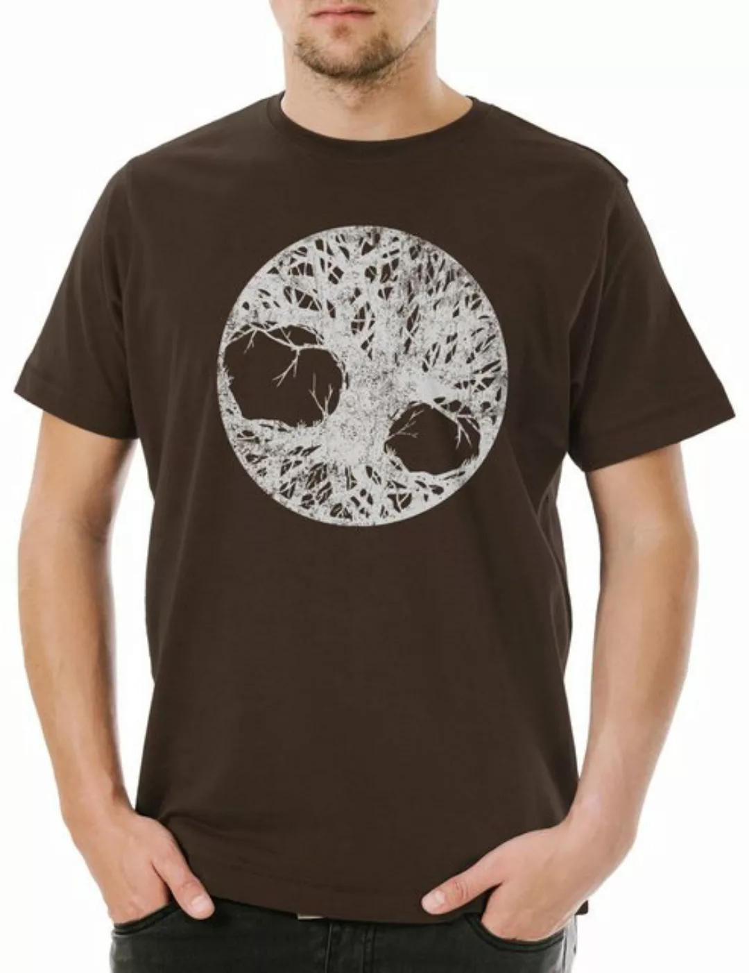 Urban Backwoods Print-Shirt Yggdrasil Life Tree I Herren T-Shirt Celtic Pag günstig online kaufen