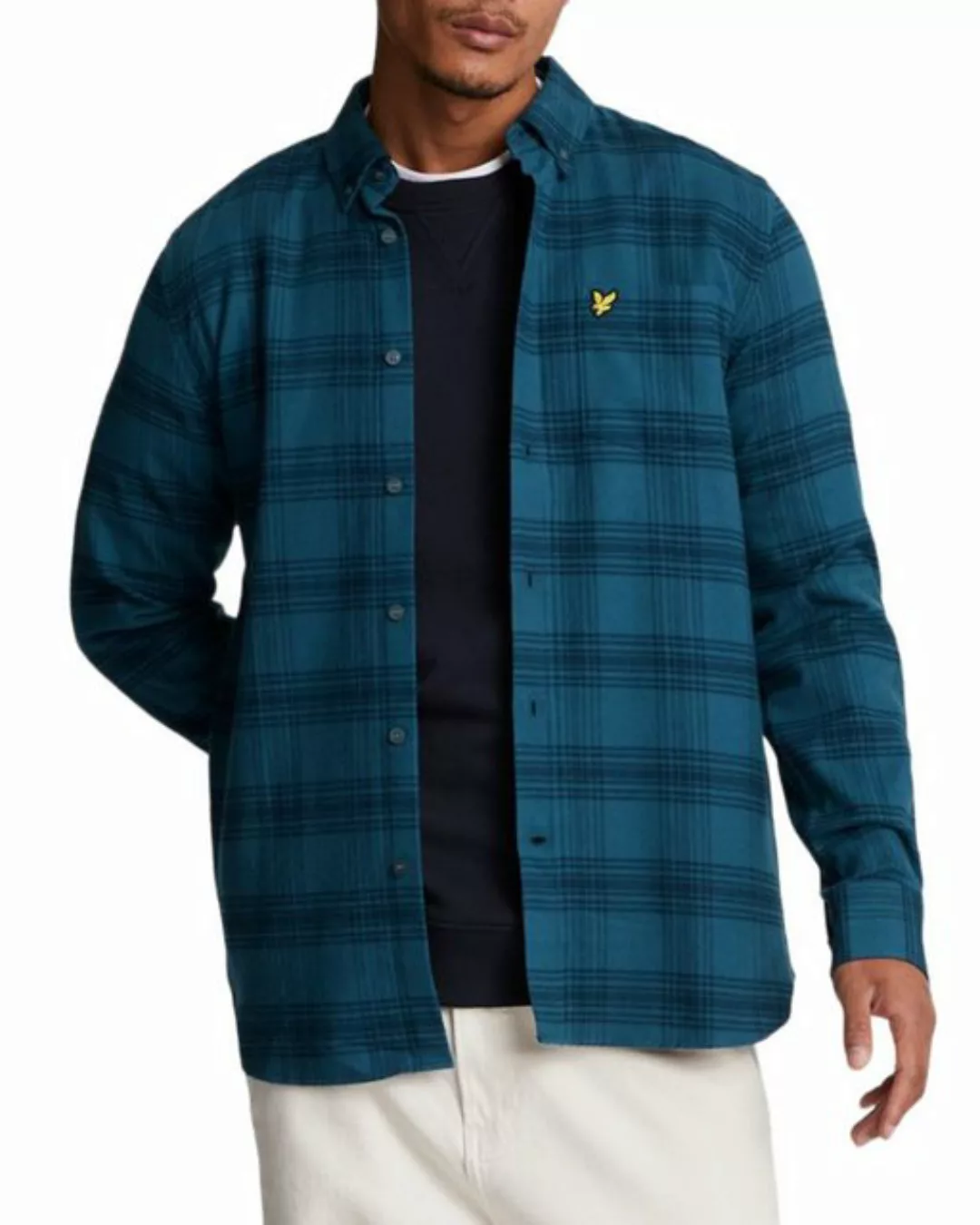 Lyle & Scott Langarmhemd Herren, 100% Baumwolle, Mit Button Down Kragen günstig online kaufen