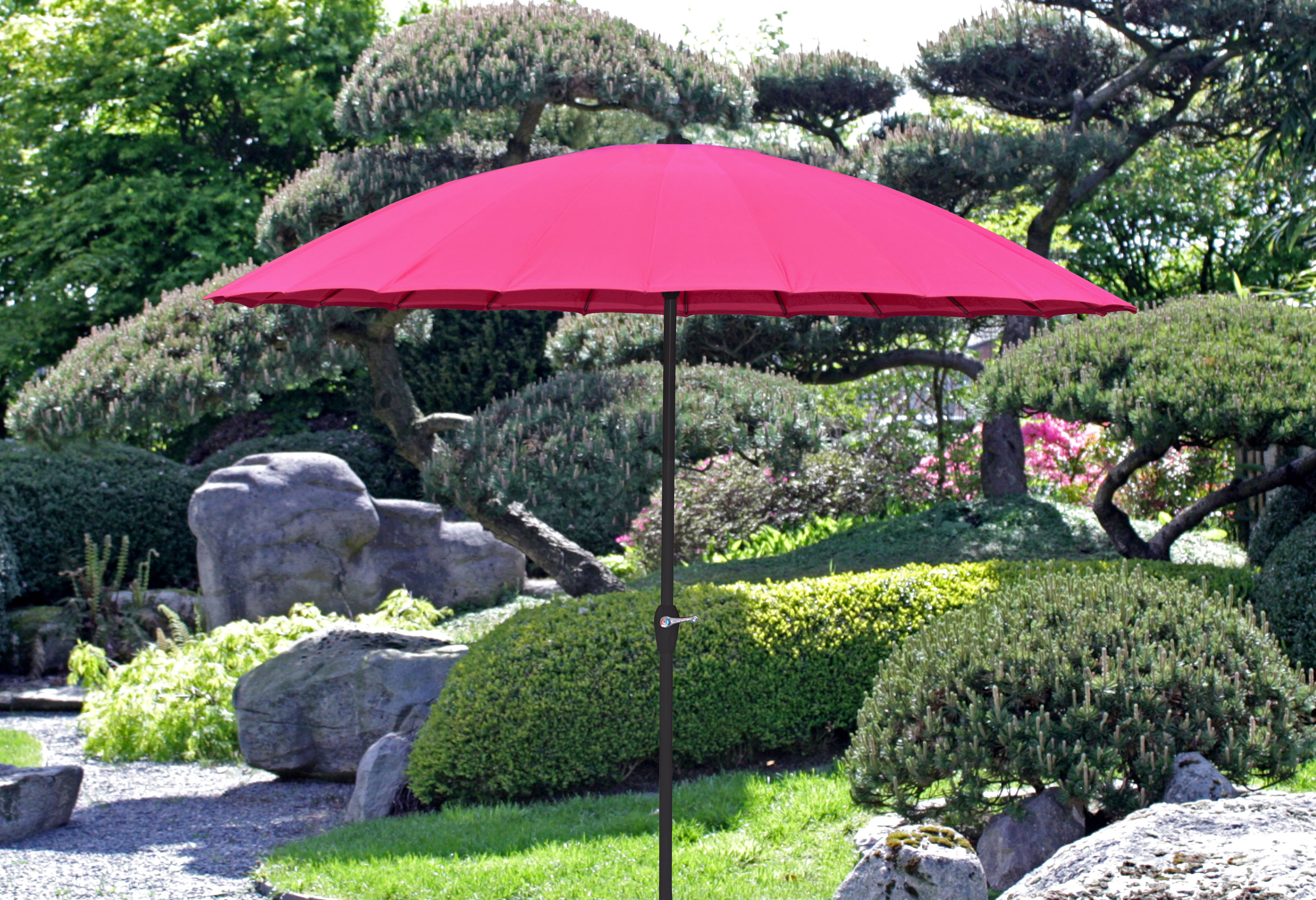 Garden Pleasure Sonnenschirm, mit 24 Streben, blau günstig online kaufen