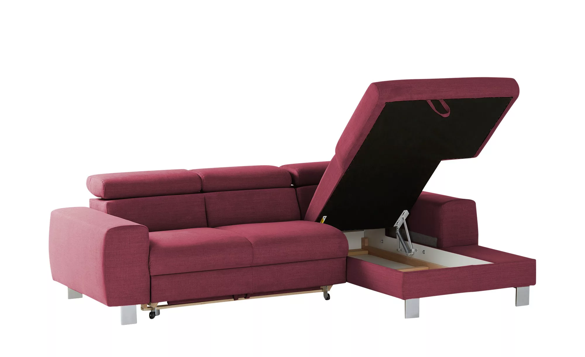 uno Ecksofa  Los Angeles ¦ rosa/pink ¦ Maße (cm): B: 244 H: 72 T: 166 Polst günstig online kaufen