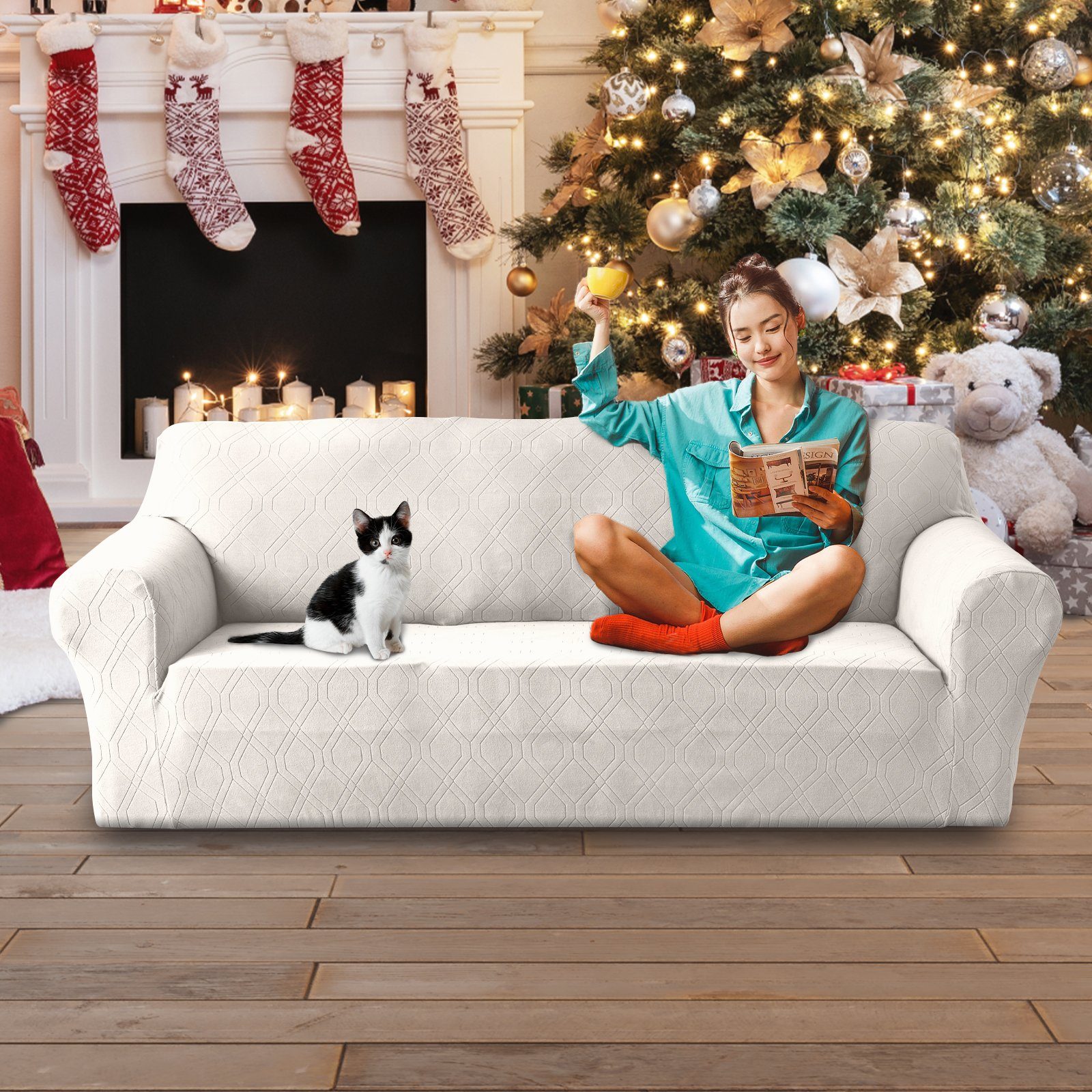 Sunicol Sofabezug Jacquard, Überzug, Elastische Couchbezug günstig online kaufen