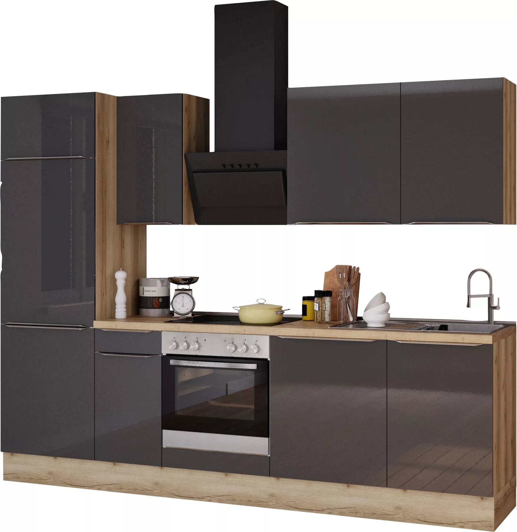 OPTIFIT Küchenzeile "Aken", mit E-Geräten, Breite 270 cm günstig online kaufen