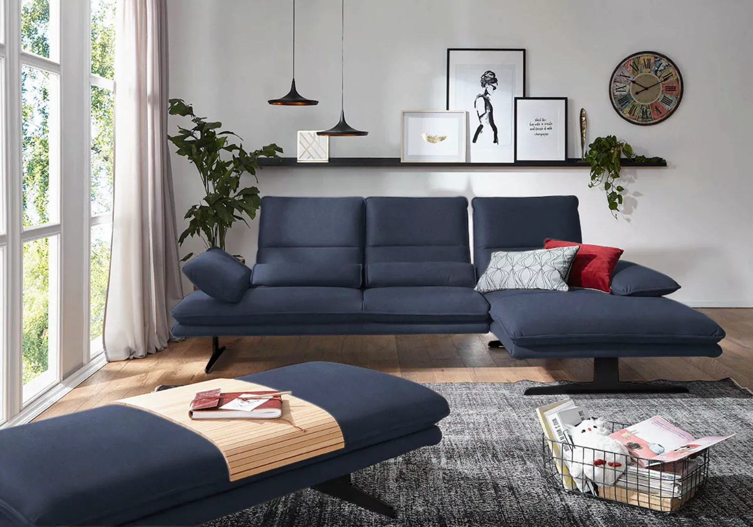 W.SCHILLIG Ecksofa "broadway, Designsofa mit tollem Sitzkomfort", Sitztiefe günstig online kaufen