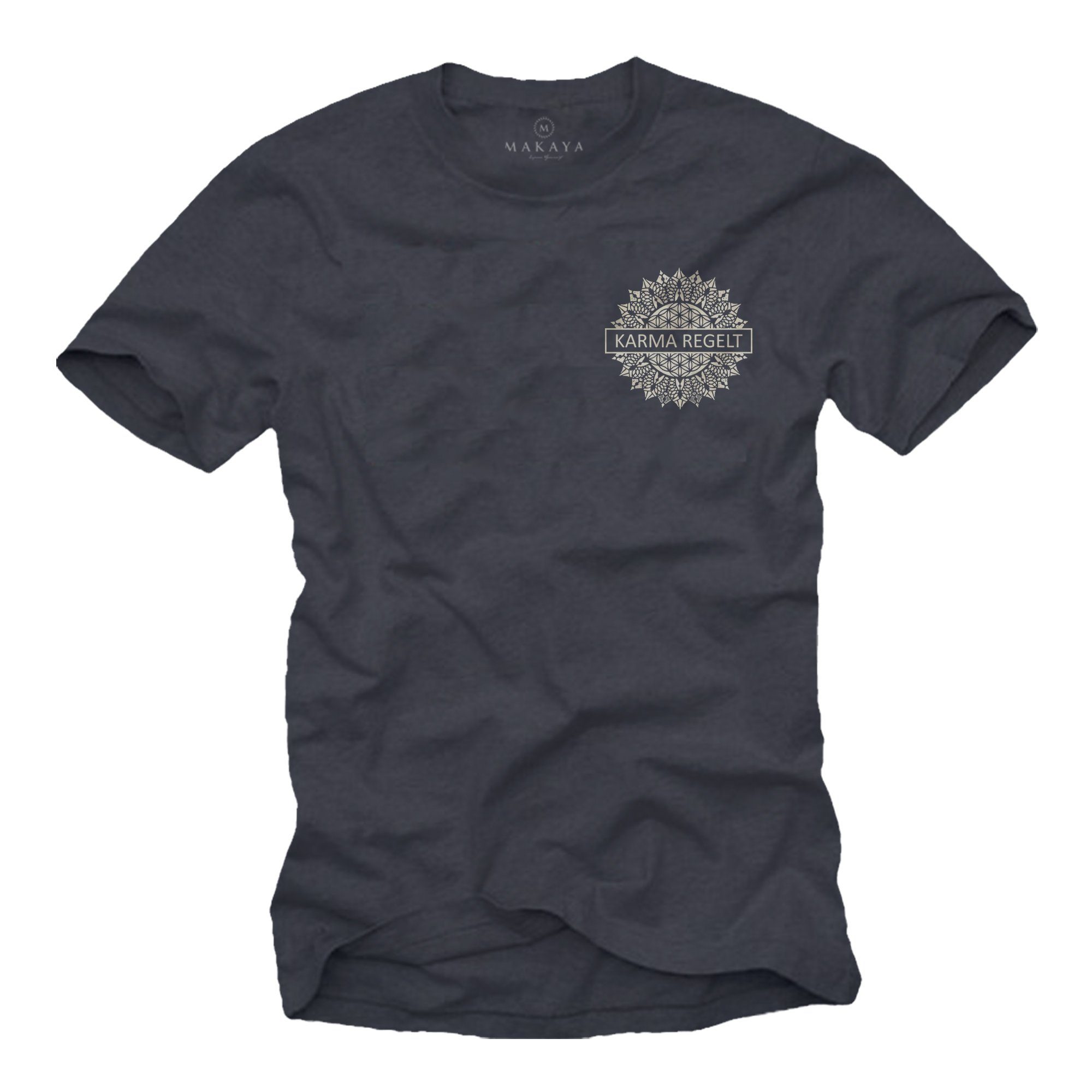 MAKAYA T-Shirt mit Rücken Druck Herren günstig online kaufen