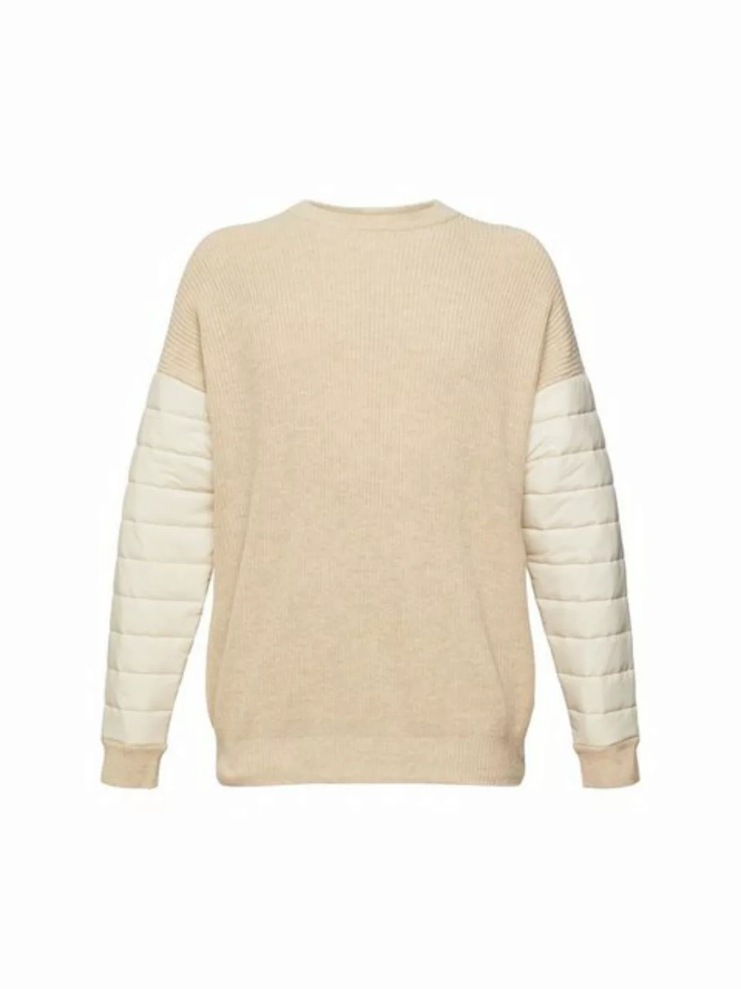 Esprit Rundhalspullover Pullover aus Materialmix günstig online kaufen