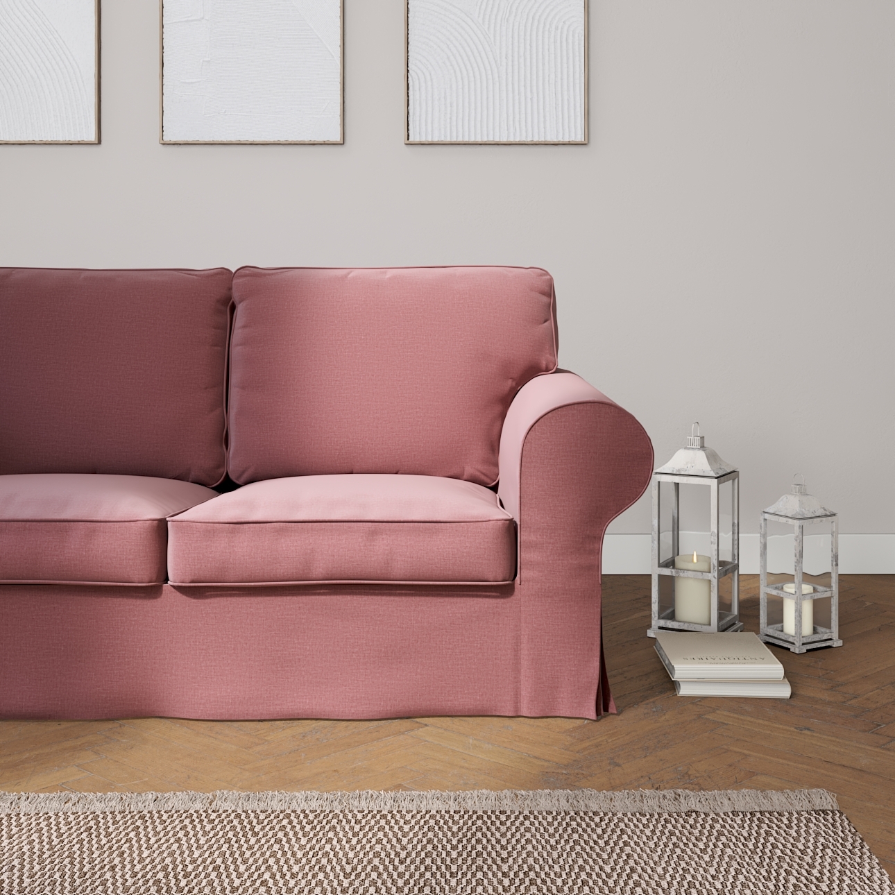 Bezug für Ektorp 2-Sitzer Sofa nicht ausklappbar, violett, Sofabezug für  E günstig online kaufen