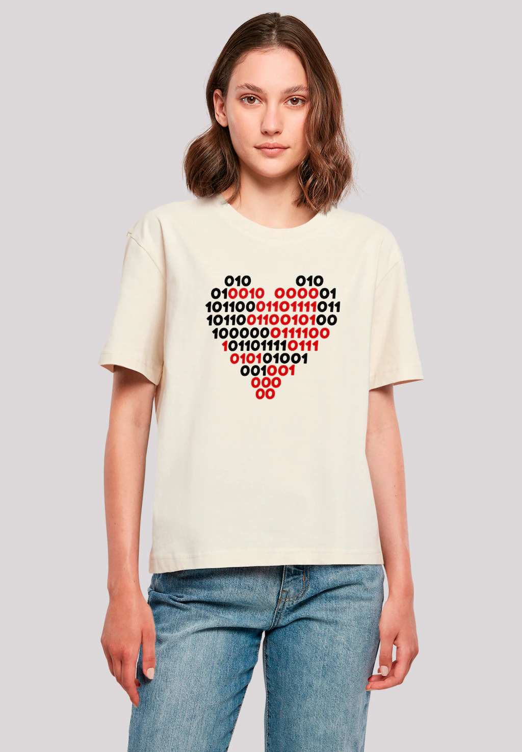 F4NT4STIC T-Shirt "I love you Binary Code Herz", Premium Qualität günstig online kaufen