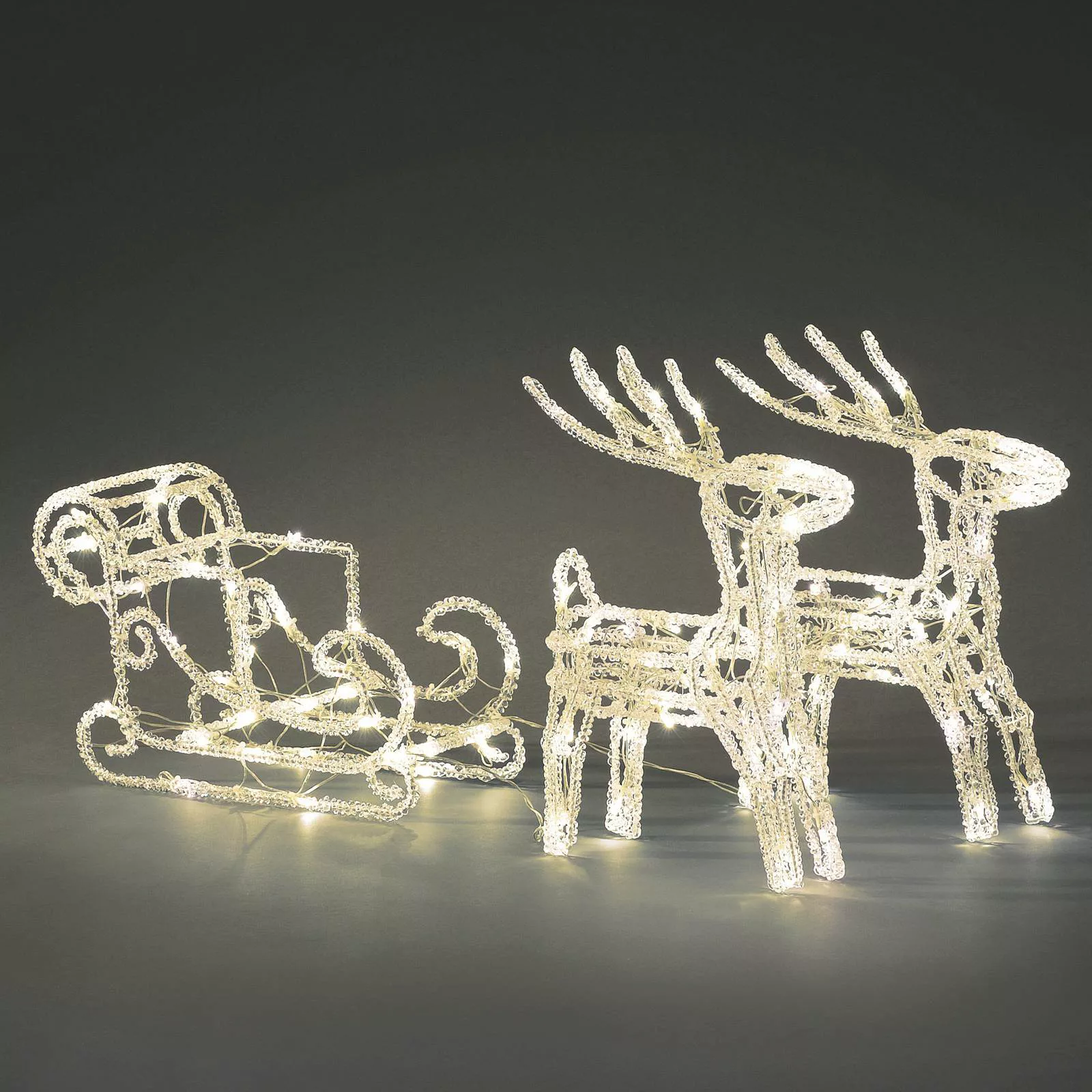 KONSTSMIDE Weihnachtsfigur »Weihnachtsdeko aussen«, LED Acryl-Set "Schlitte günstig online kaufen