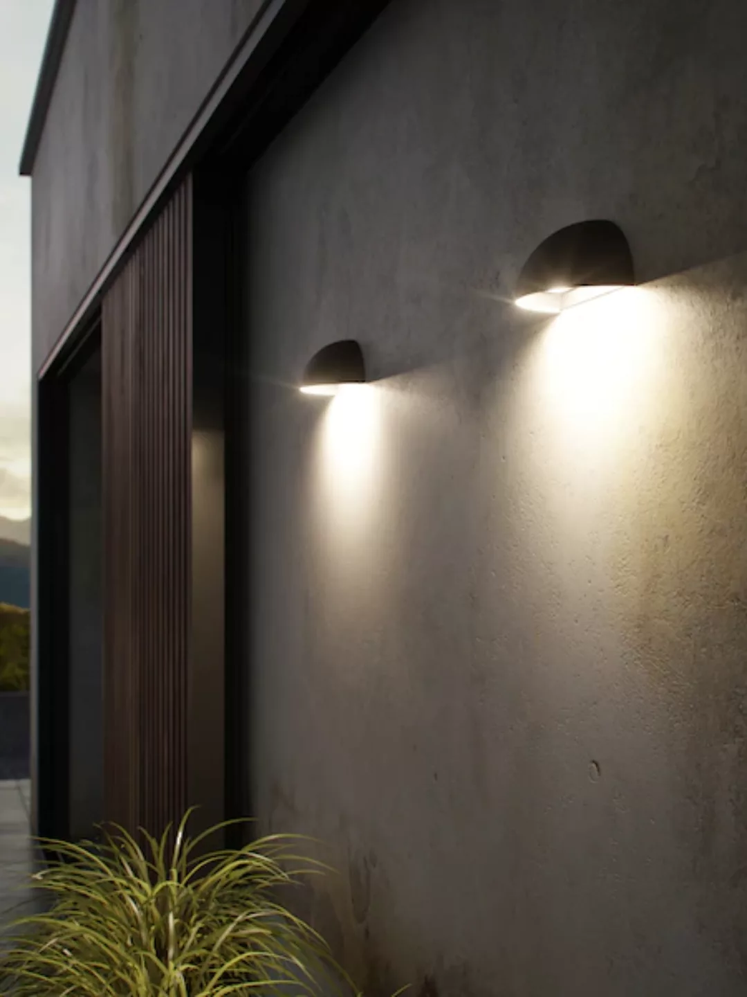 LED-Außenwandleuchte Arcus Smart, grau günstig online kaufen