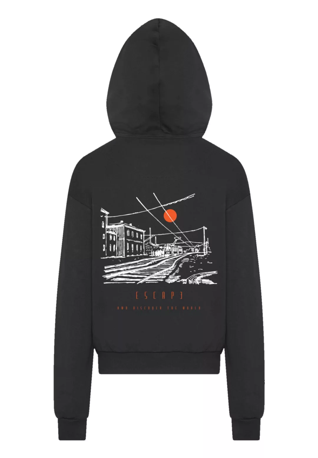 F4NT4STIC Kapuzenpullover "Escape Discover the World Town Train Station", P günstig online kaufen