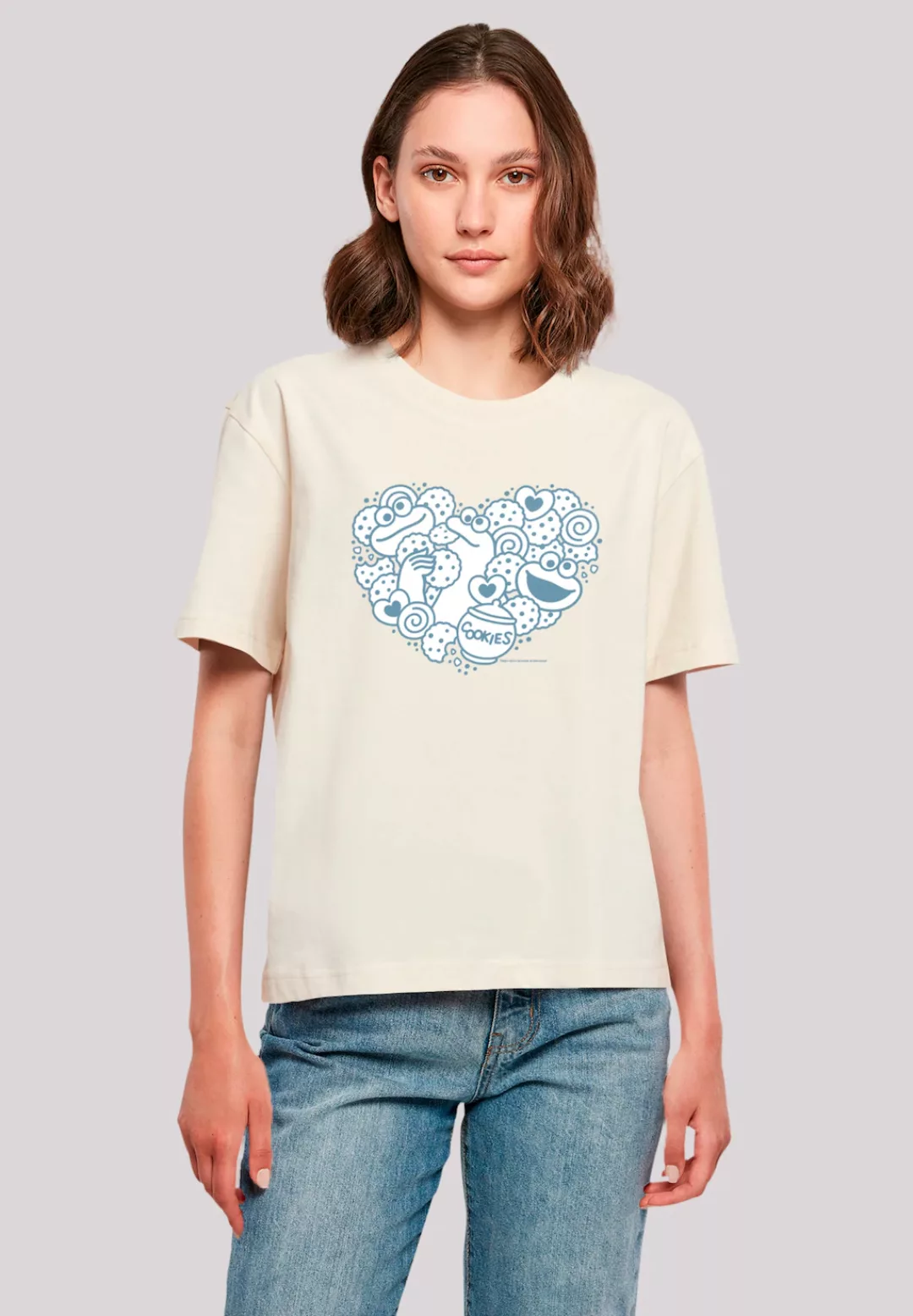 F4NT4STIC T-Shirt "Sesamstraße Cookies from the heart", Premium Qualität günstig online kaufen