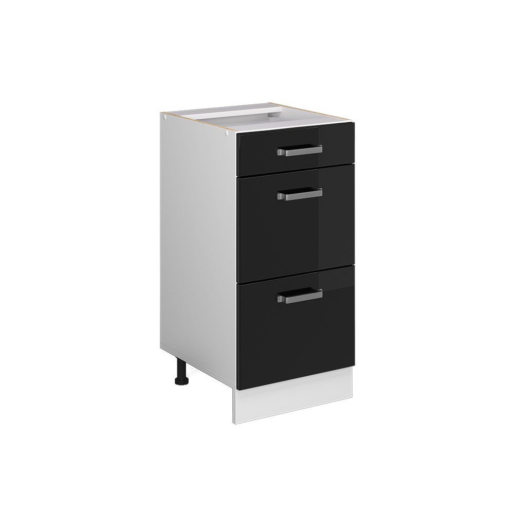 Vicco Unterschrank R-Line, Schwarz Hochglanz/Weiß, 40 günstig online kaufen