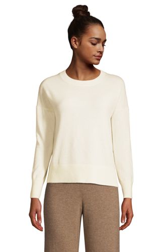 Relaxter Kaschmir-Pullover mit rundem Ausschnitt, Damen, Größe: M Normal, E günstig online kaufen