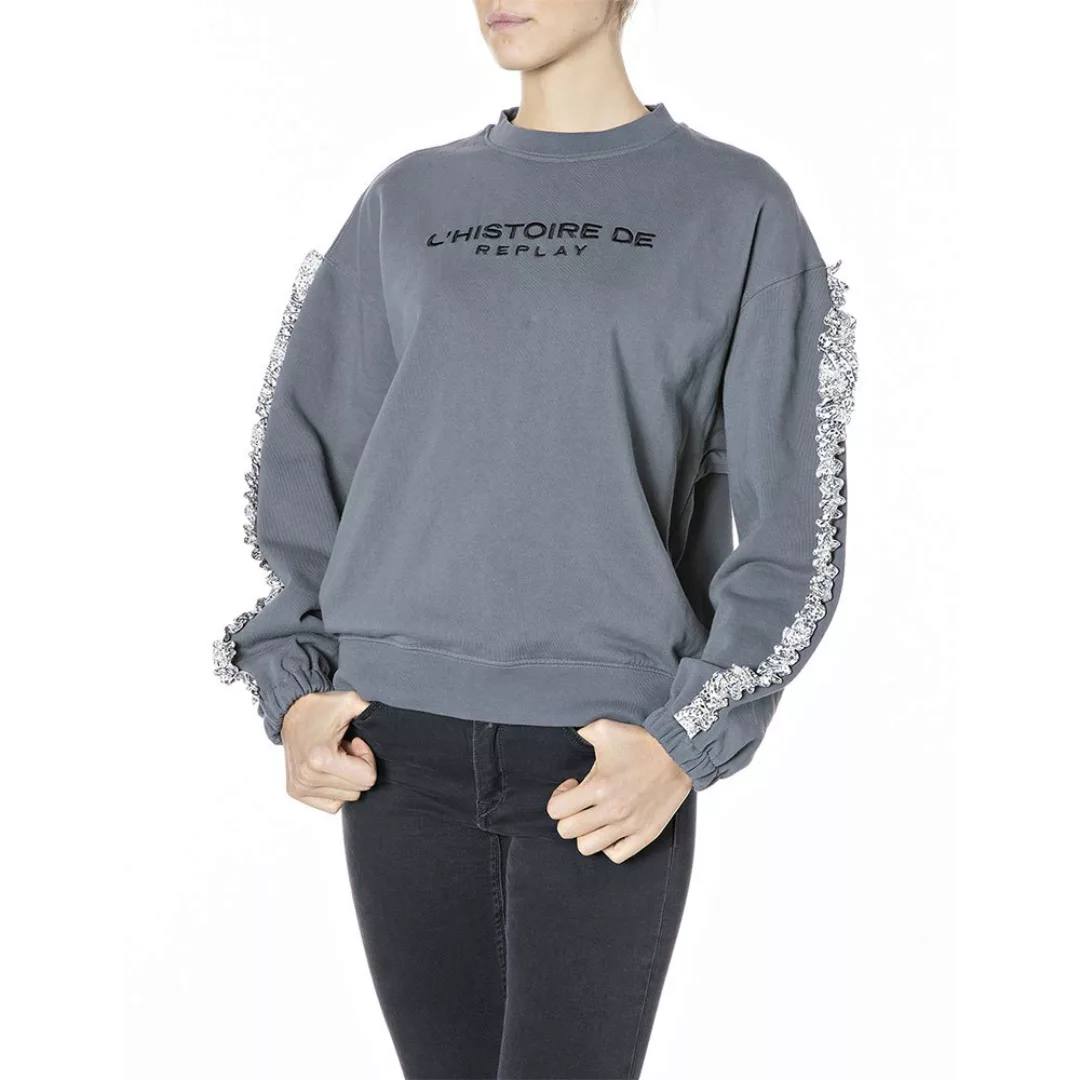 Replay W3613.000.21842 Sweatshirt L Steel Grey günstig online kaufen