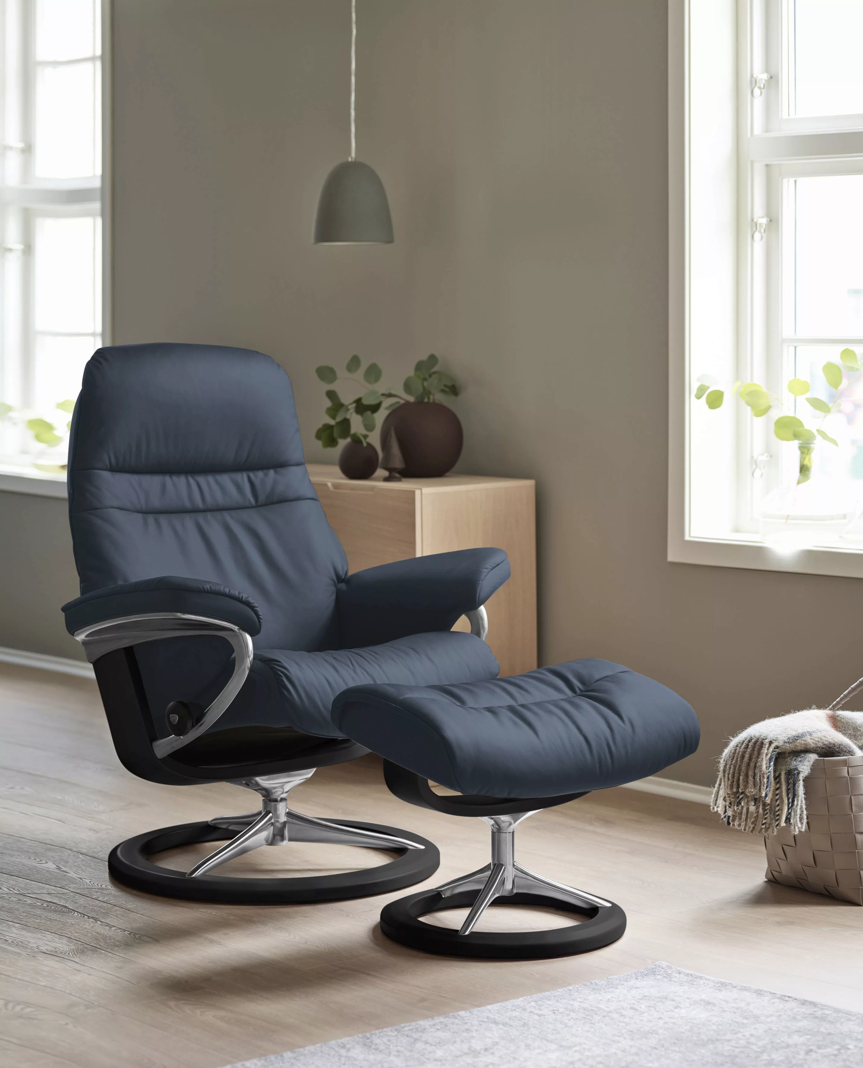 Stressless Relaxsessel "Sunrise", (Set, Relaxsessel mit Hocker), mit Signat günstig online kaufen