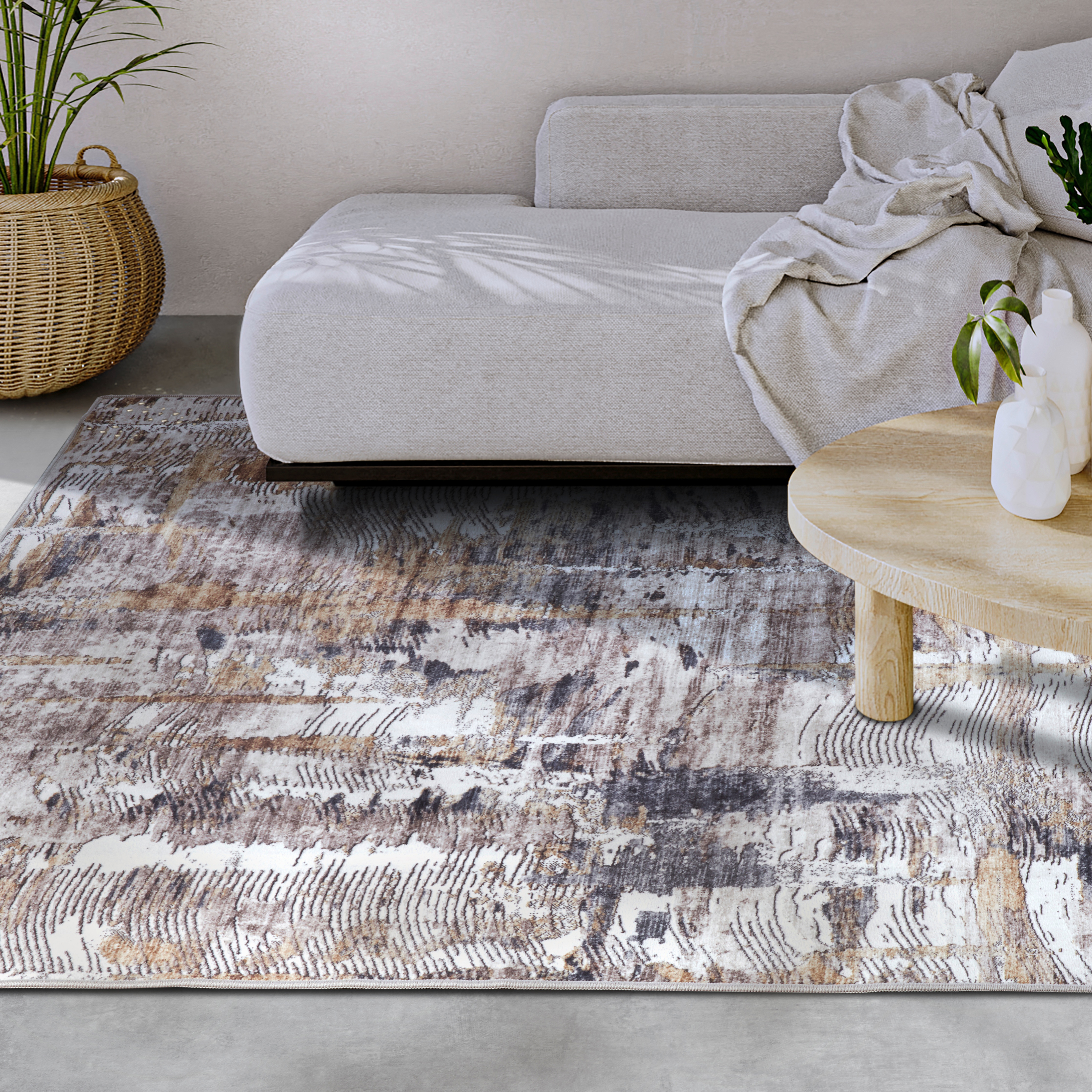 ELLE DECORATION Teppich »Malard«, rechteckig, 5 mm Höhe, Kurzflor, Anti Rut günstig online kaufen