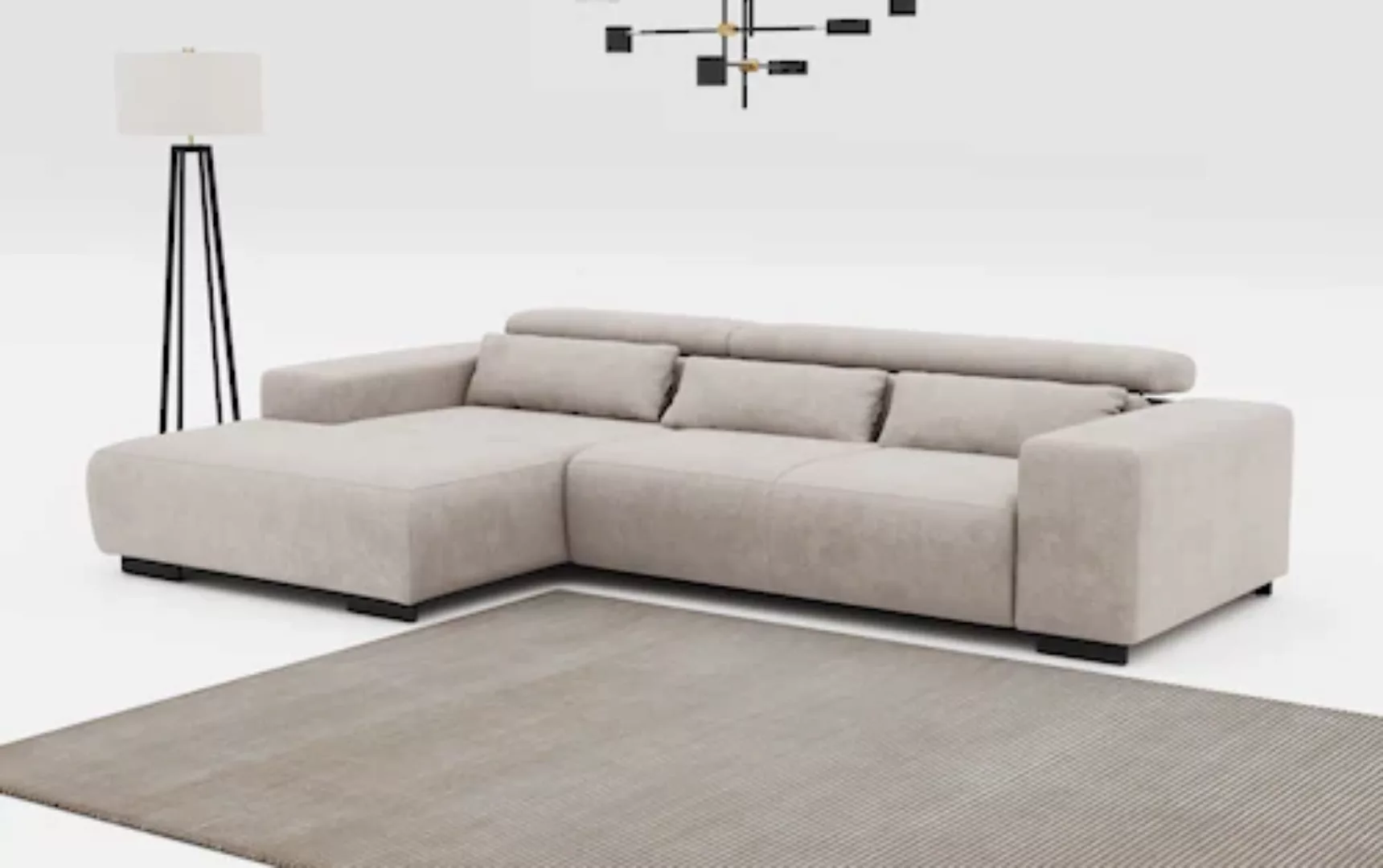 COTTA Ecksofa "Side L-Form", Mit Kopfstützenverstellung günstig online kaufen