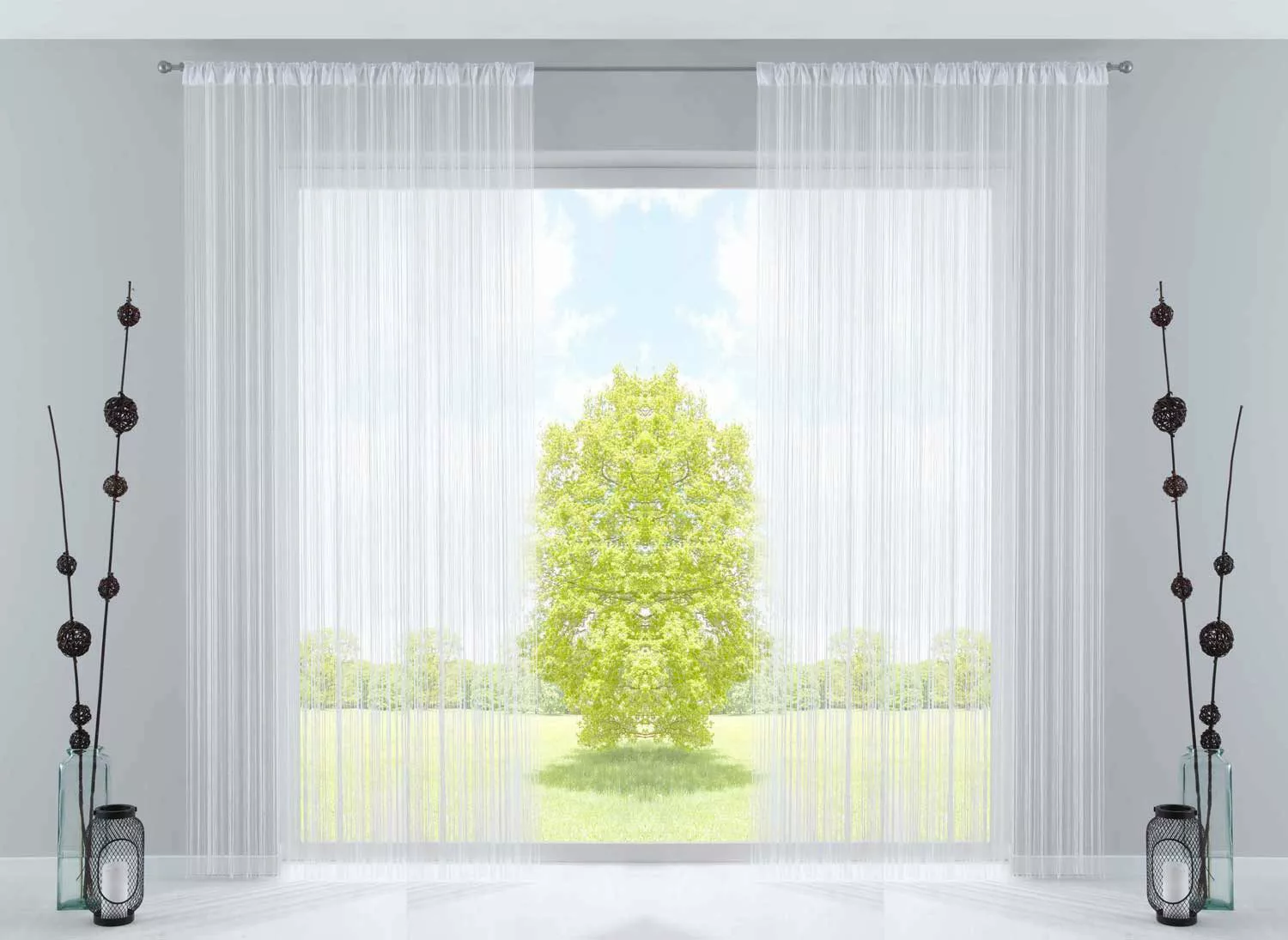 Gardinenbox Gardine, Kräuselband (2 St), transparent, günstig online kaufen