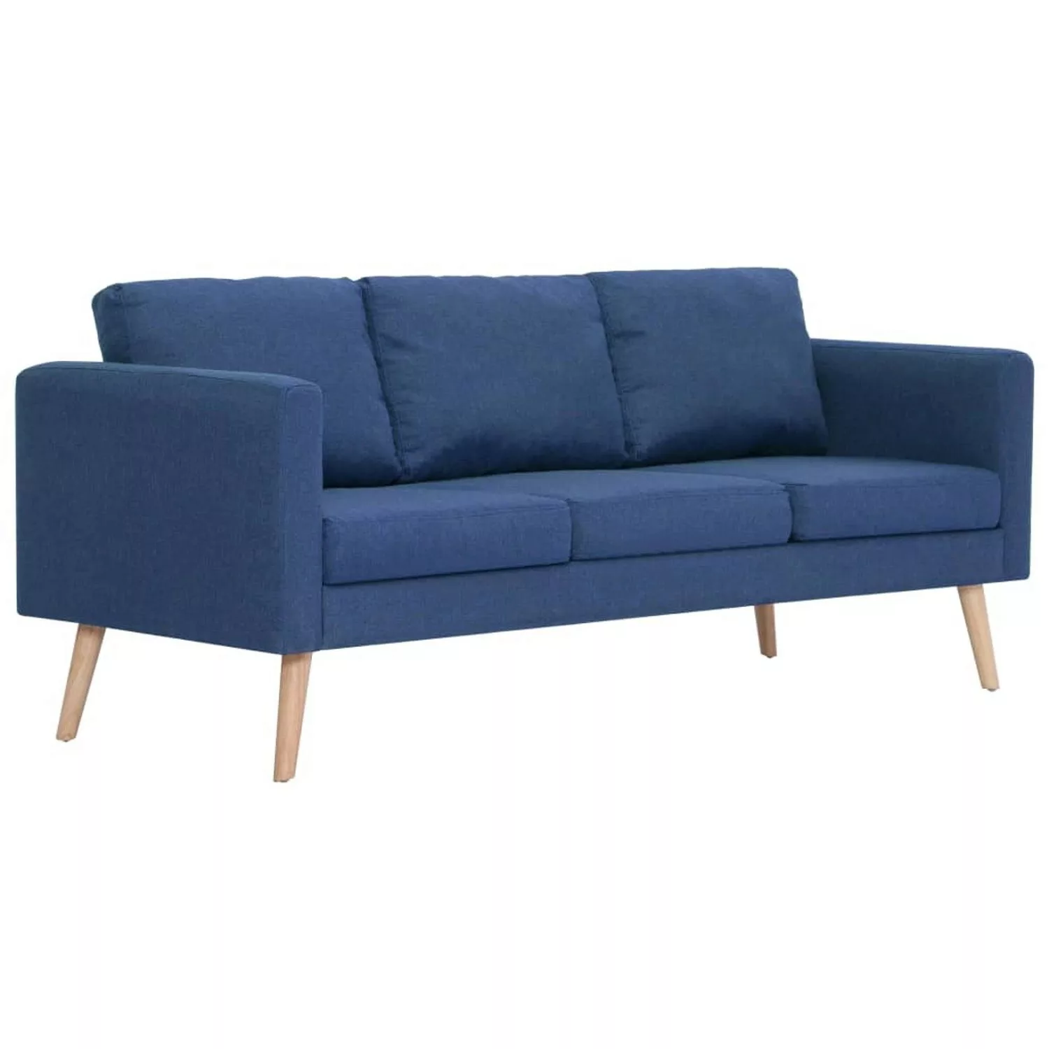 vidaXL Sofa 3-Sitzer-Sofa Stoff Blau Couch günstig online kaufen