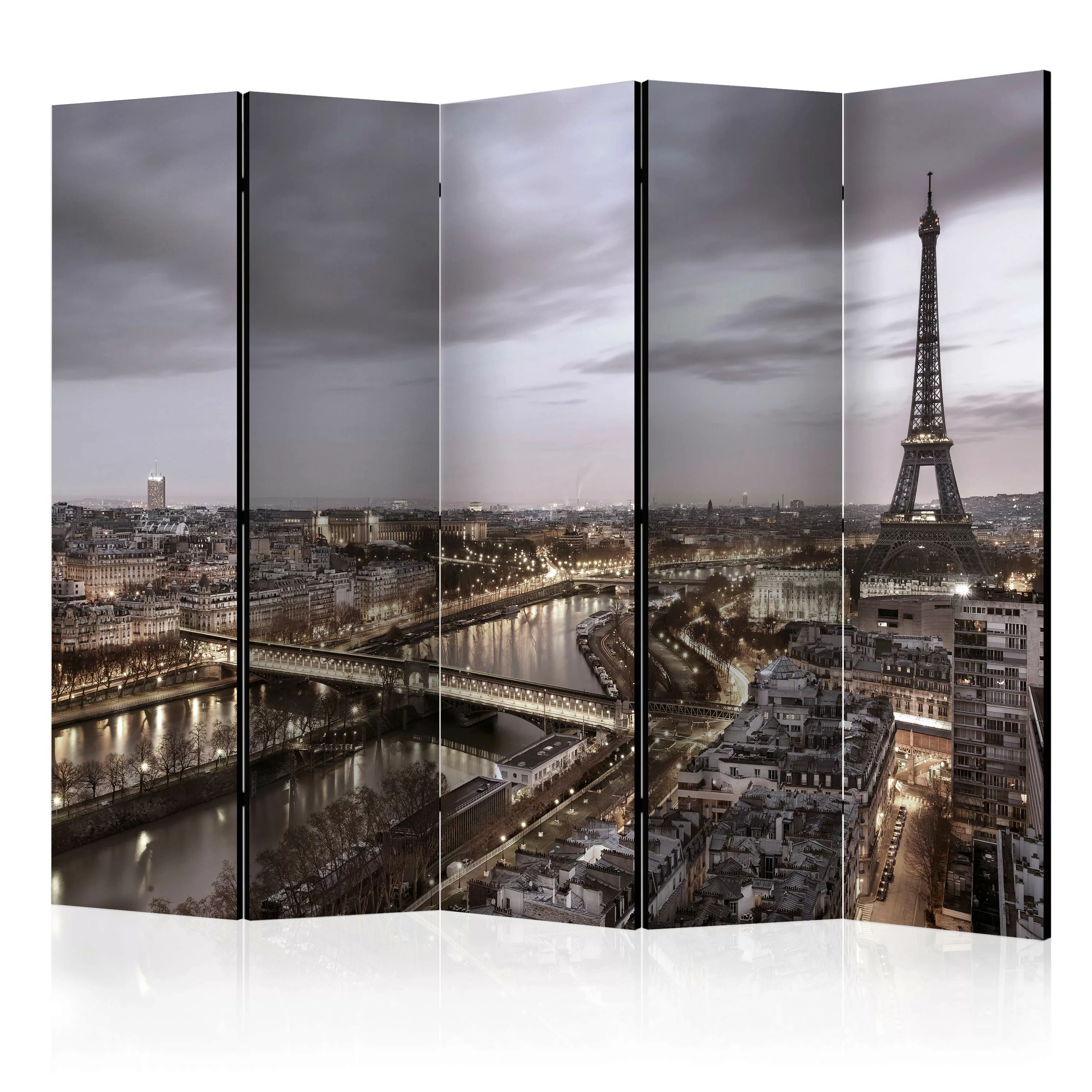 5-teiliges Paravent - Night In Paris Ii [room Dividers] günstig online kaufen